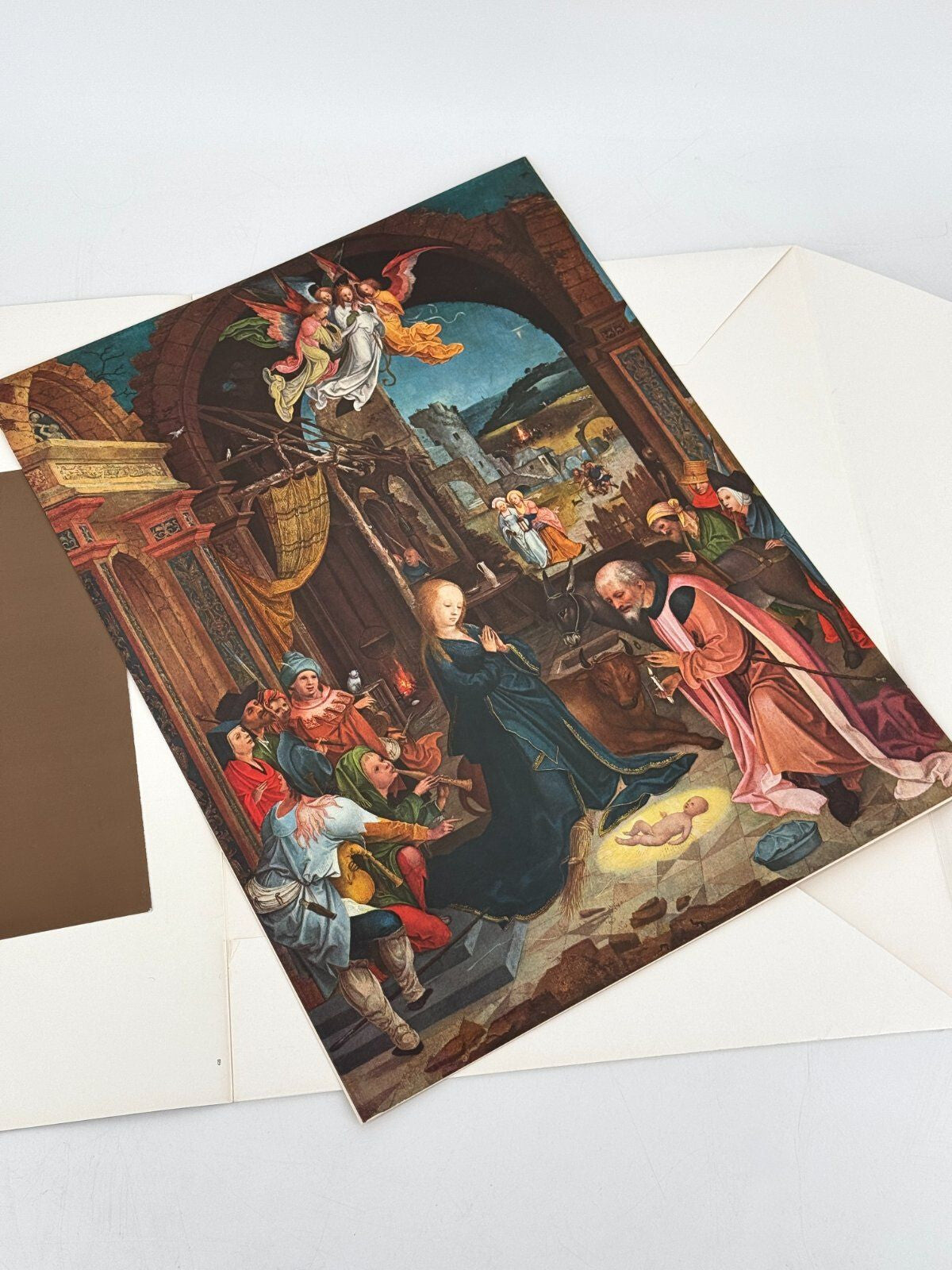 *KUNSTDRUCK JAN DE BEER GEBURT CHRISTI KÖLN FELDMÜHLE AKTIEN