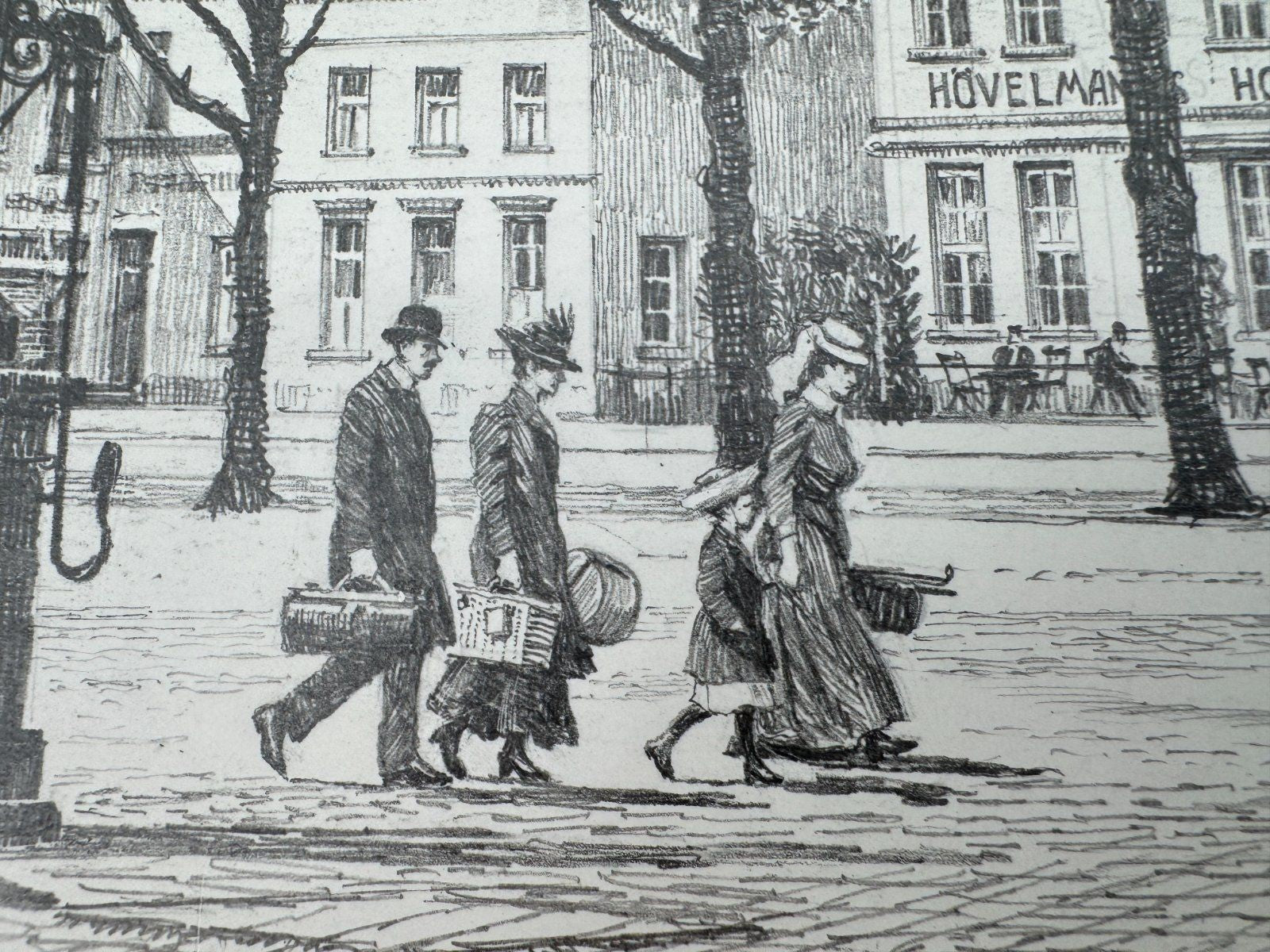 * HEINZ WEHLISCH ZEICHNUNG KANTEN MARKTPLATZ UM 1905 ANSICHT SIGN