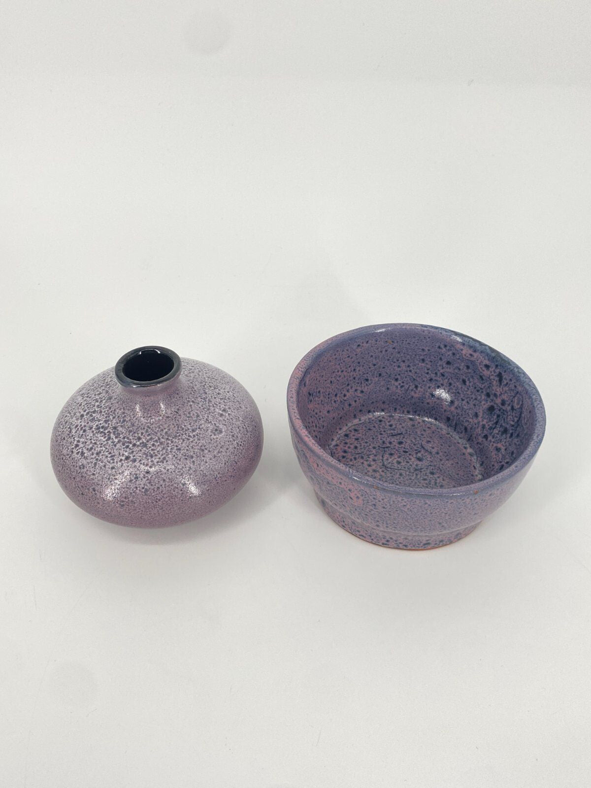 * TÖPFERHOF GRAMANN RÖMHILD STUDIOKERAMIK SET VASE SCHALE  ROSA