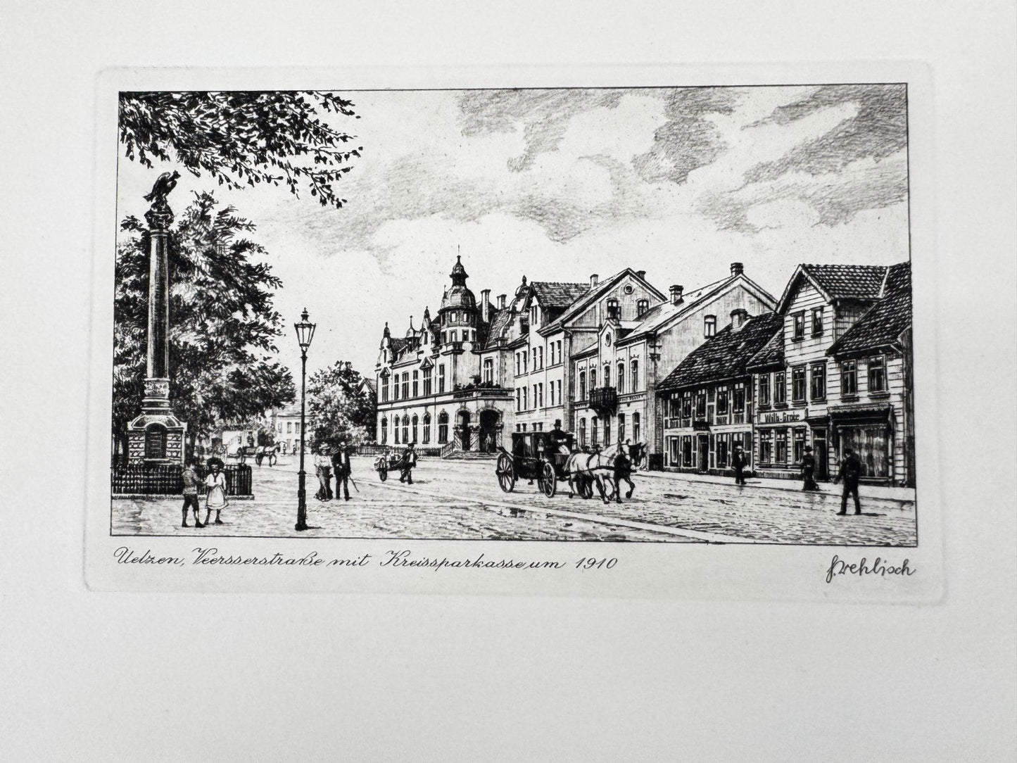 * HEINZ WEHLISCH ORIGINAL RADIERUNG UELZEN VEERßERSTRAßE KREUZSP