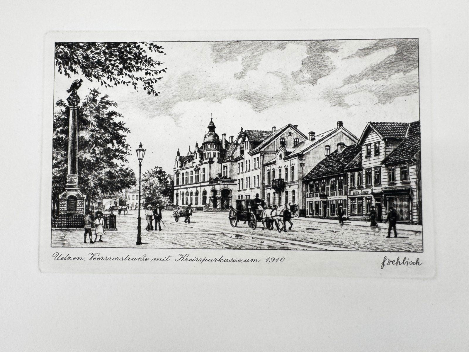 * HEINZ WEHLISCH ORIGINAL RADIERUNG UELZEN VEERßERSTRAßE KREUZSP