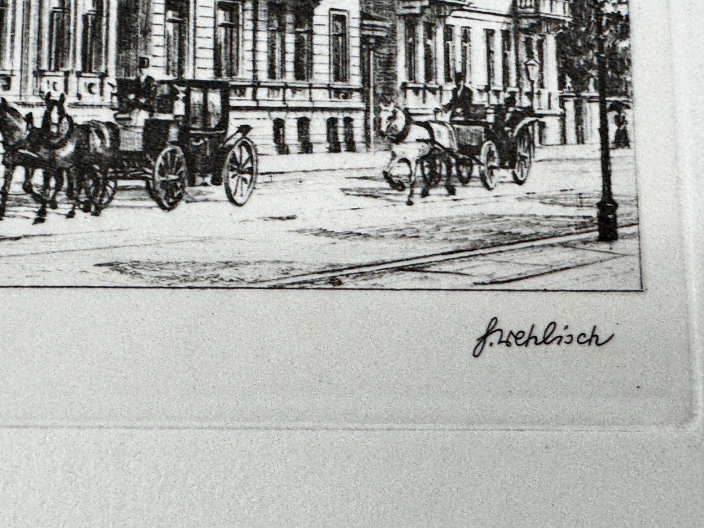 * HEINZ WEHLISCH ORIGINAL RADIERUNG HANNOVER AM NEUEN HAUS 1880 ANSICHT