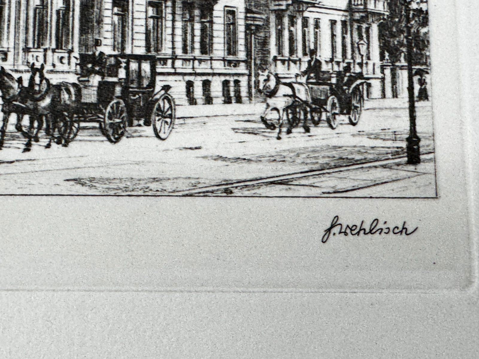 * HEINZ WEHLISCH ORIGINAL RADIERUNG HANNOVER AM NEUEN HAUS 1880 ANSICHT