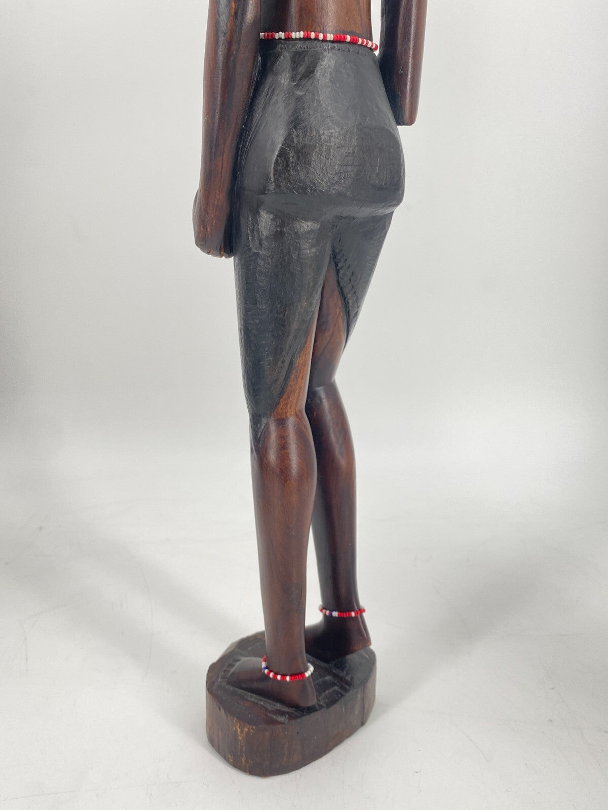 * 2 STK HOLZ FIGUREN MASSAI KENIA AFRIKA MANN FRAU STATUETTE SKULPTUR VINTAGE