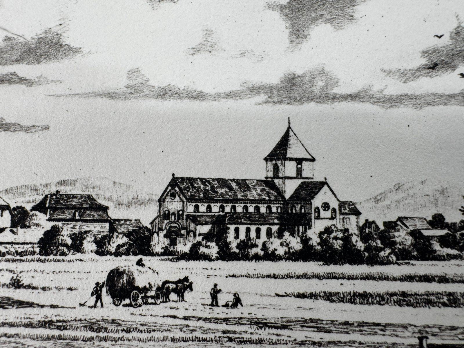* HEINZ WEHLISCH ORIGINAL RADIERUNG SCHWARZACH UM 1905 ANSICHT