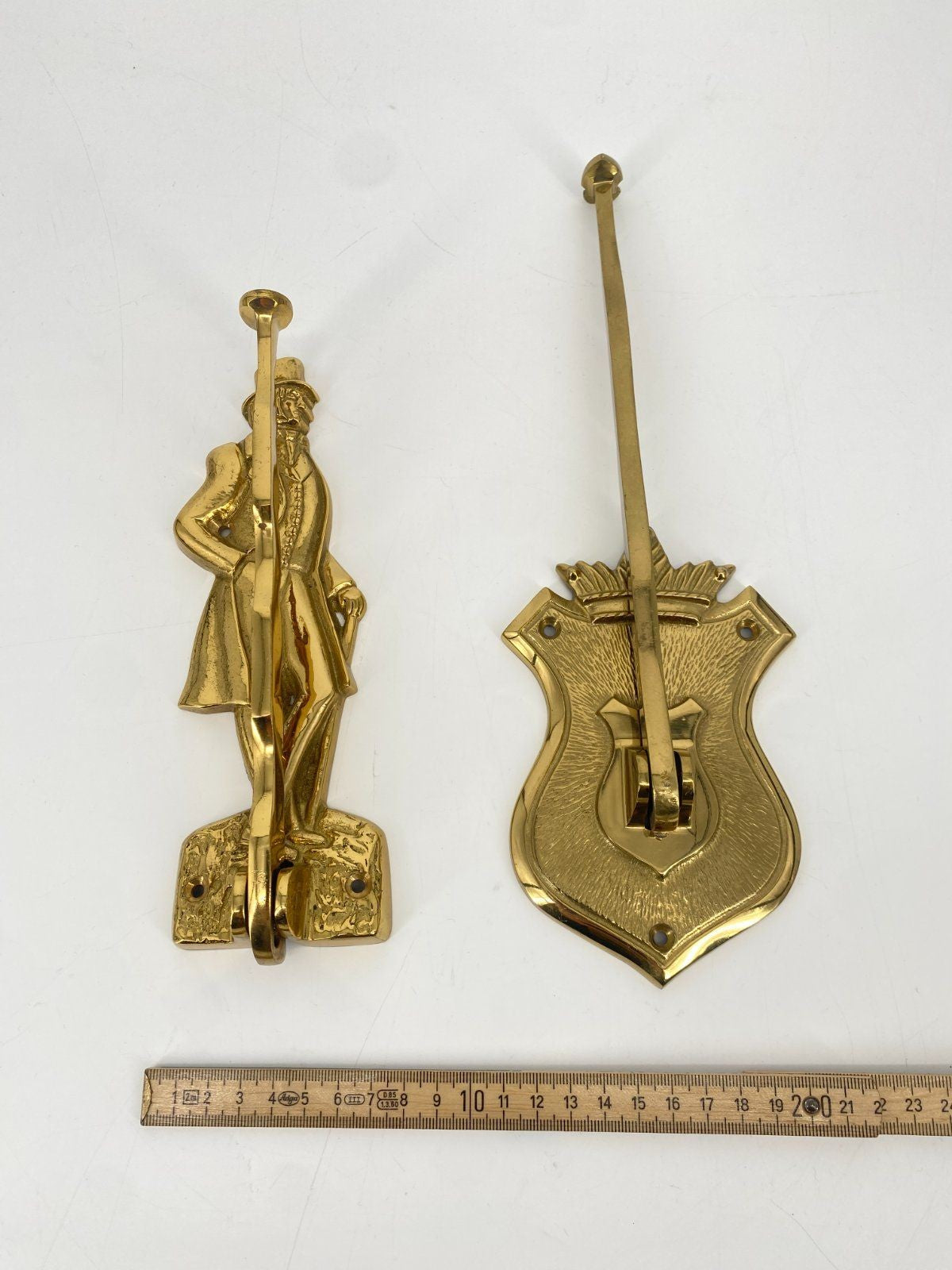 * 2 x MESSING WANDHAKEN LÜFTERHAKEN HAKEN KLAPPBAR VINTAGE