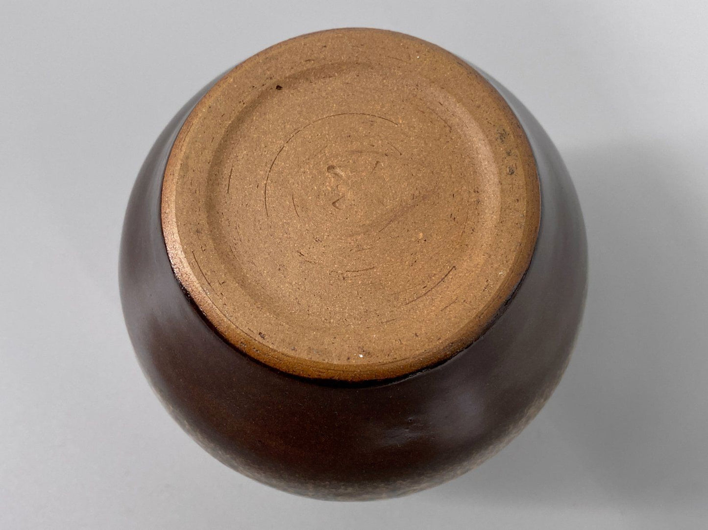 * STUDIO KERAMIK VASE LAUFGLASUR MID CENTURY BRAUN VINTAGE 70ER