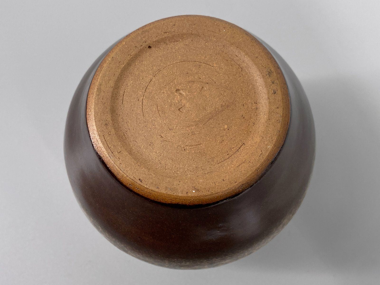 * STUDIO KERAMIK VASE LAUFGLASUR MID CENTURY BRAUN VINTAGE 70ER