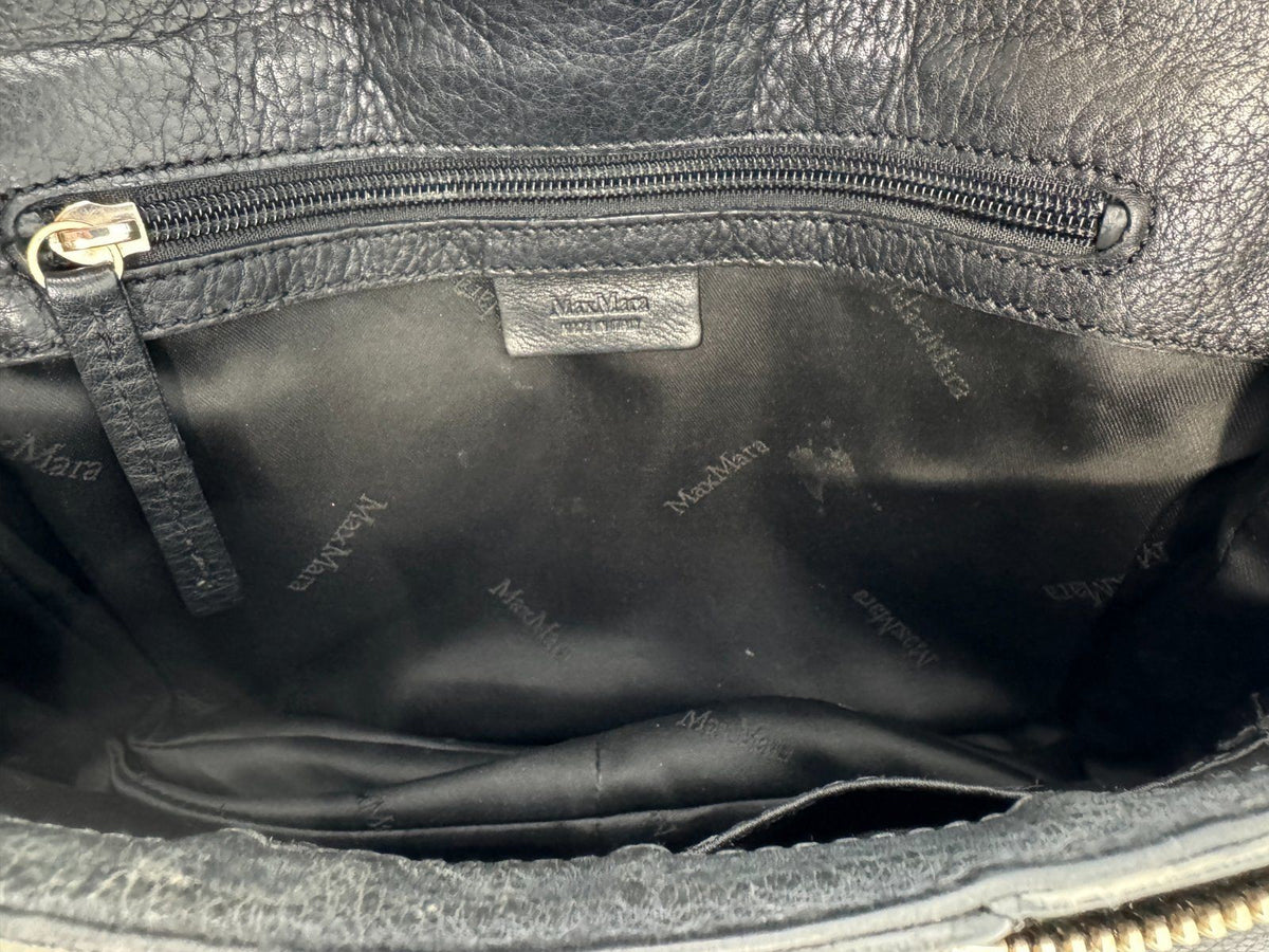MAX MARA DAMEN HANDTASCHE  SCHULTERTASCHE UMHÄNGETASCHE BAG LEDER