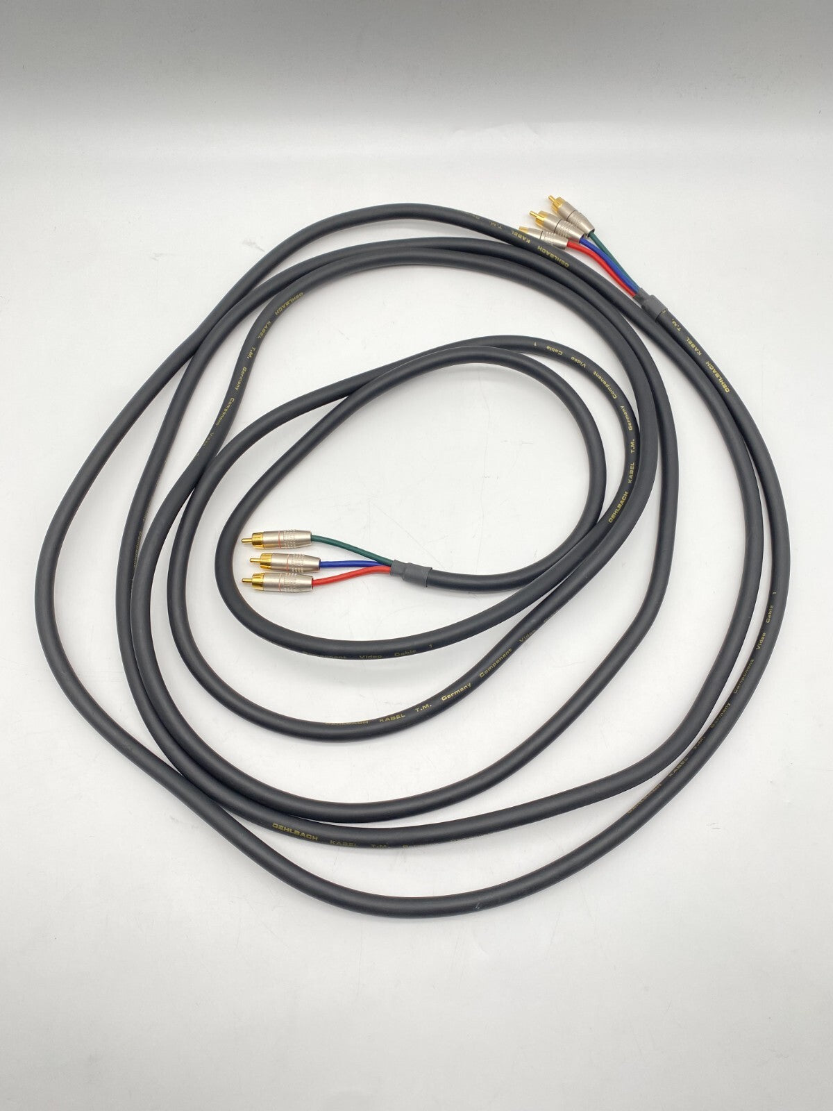 OEHLBACH GERMANY COMPONENT VIDEO CABLE 6M RGB KABEL VERGOLDET