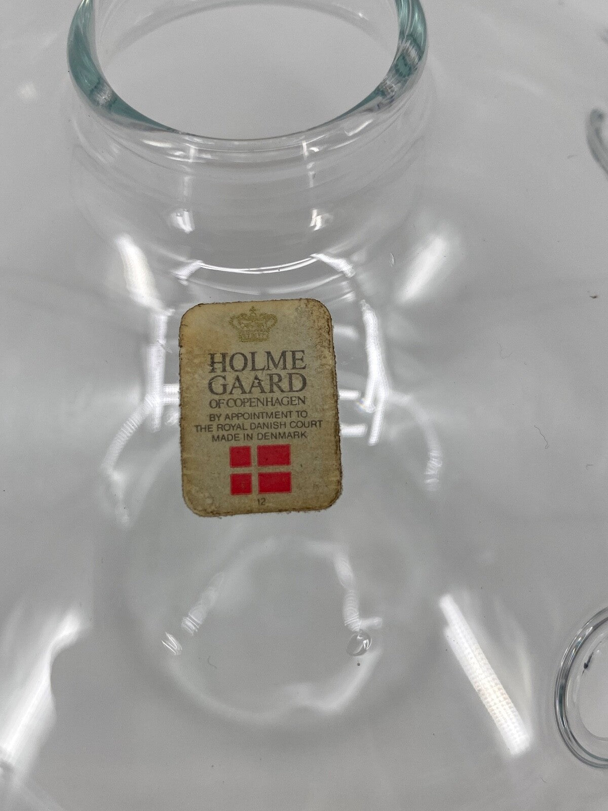 * HOLMEGAARD METEOR HULL VASE MICHAEL BANG 70ER TRANSPARENT GLAS VINTAGE DANISH