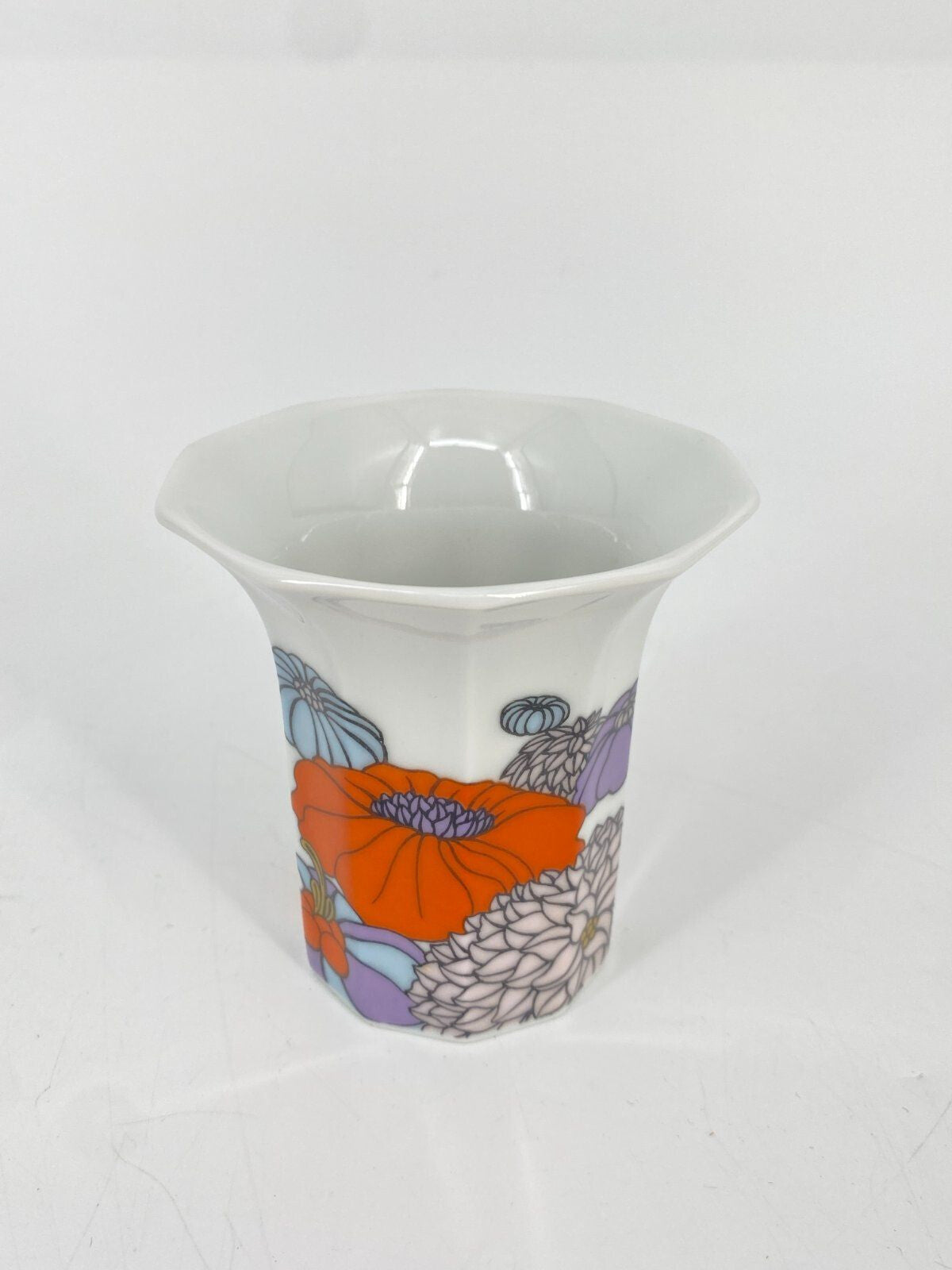 * ROSENTHAL POLYGON PATRAS VASEN MITTEL KLEIN FLORAL BLUMEN