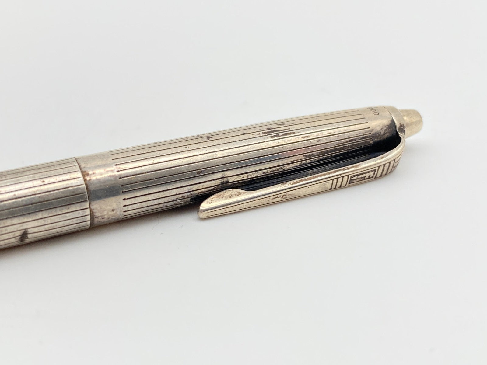KUGELSCHREIBER FEND GOLDFINK 900ER SILBER BALL POINT 60ER MONOGRAMM SELTEN