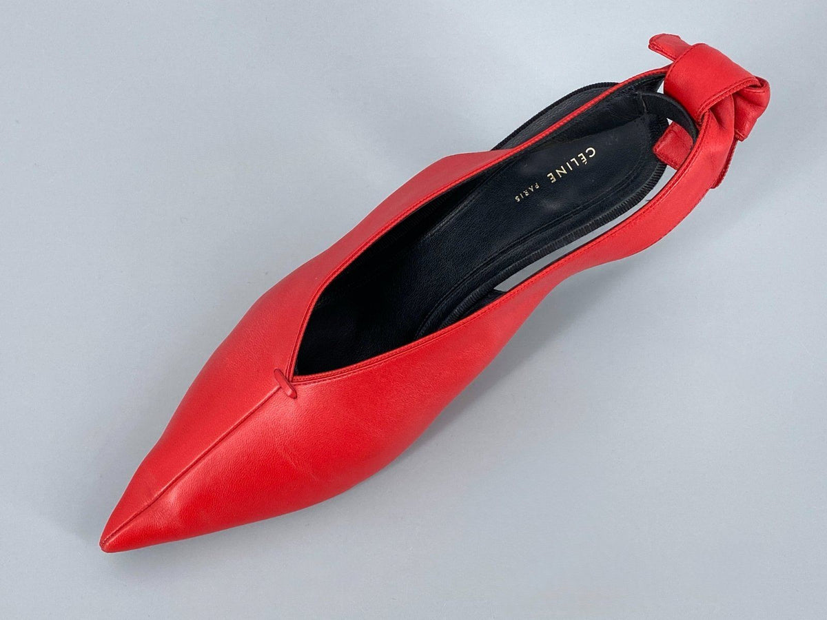 * DAMENSCHUHE CÉLINE PUMPS LEDER 39 FEUERROT ITALY PHOEBE PHILO