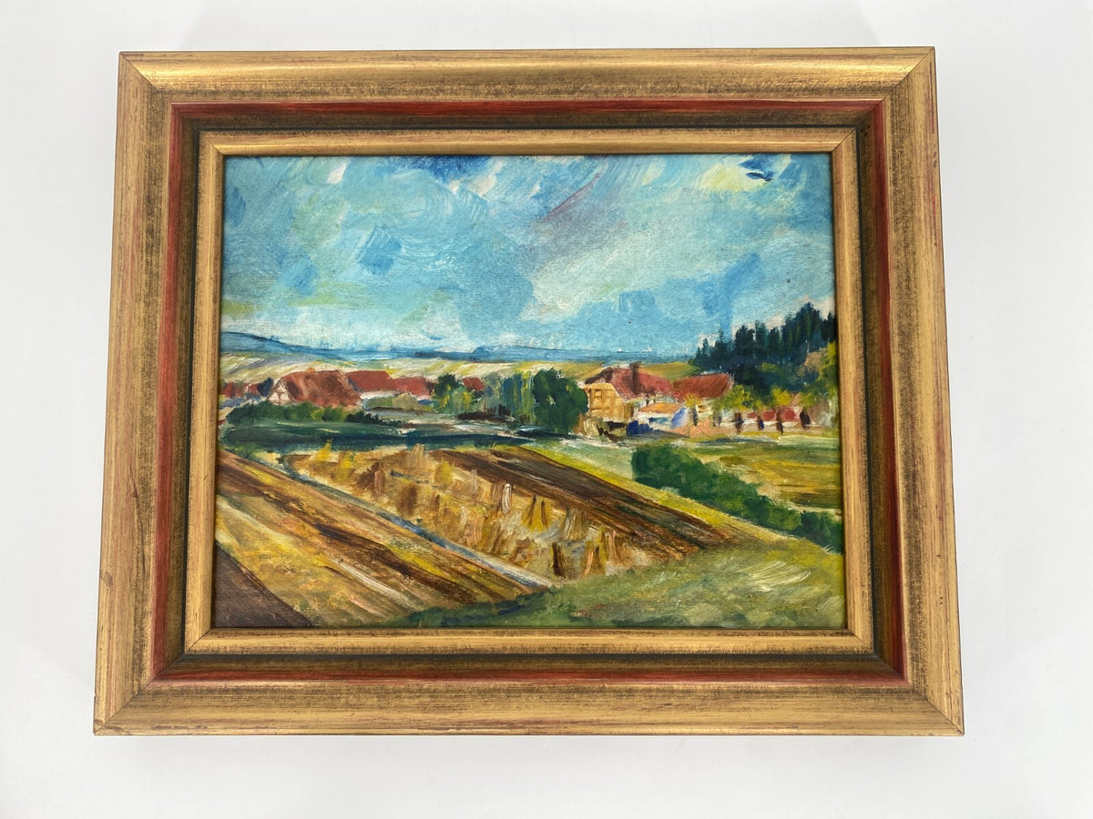 * ÖLGEMÄLDE GEMÄLDE LANDSCHAFT  NIEDERSACHEN WALTER BRÜGGMANN IMPRESSIONISMUS