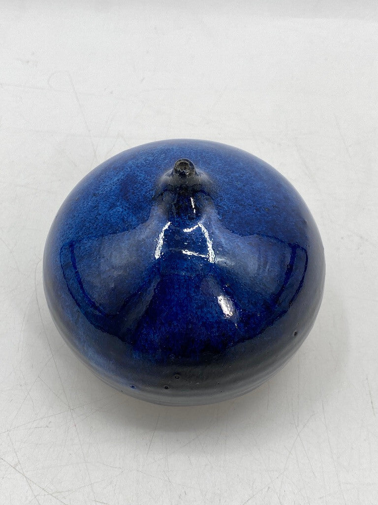 * BLAUE VASE KOBALT MID CENTURY SIGNIERT KERAMIK SCANDI 60ER VINTAGE DESIGN