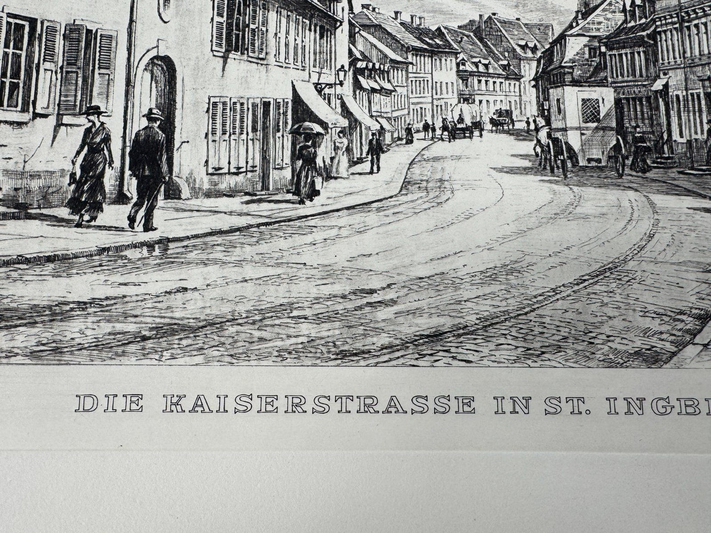 * HEINZ WEHLISCH RADIERUNG KAISERSTRASSE ST INGBERT ANSICHT SIGNI