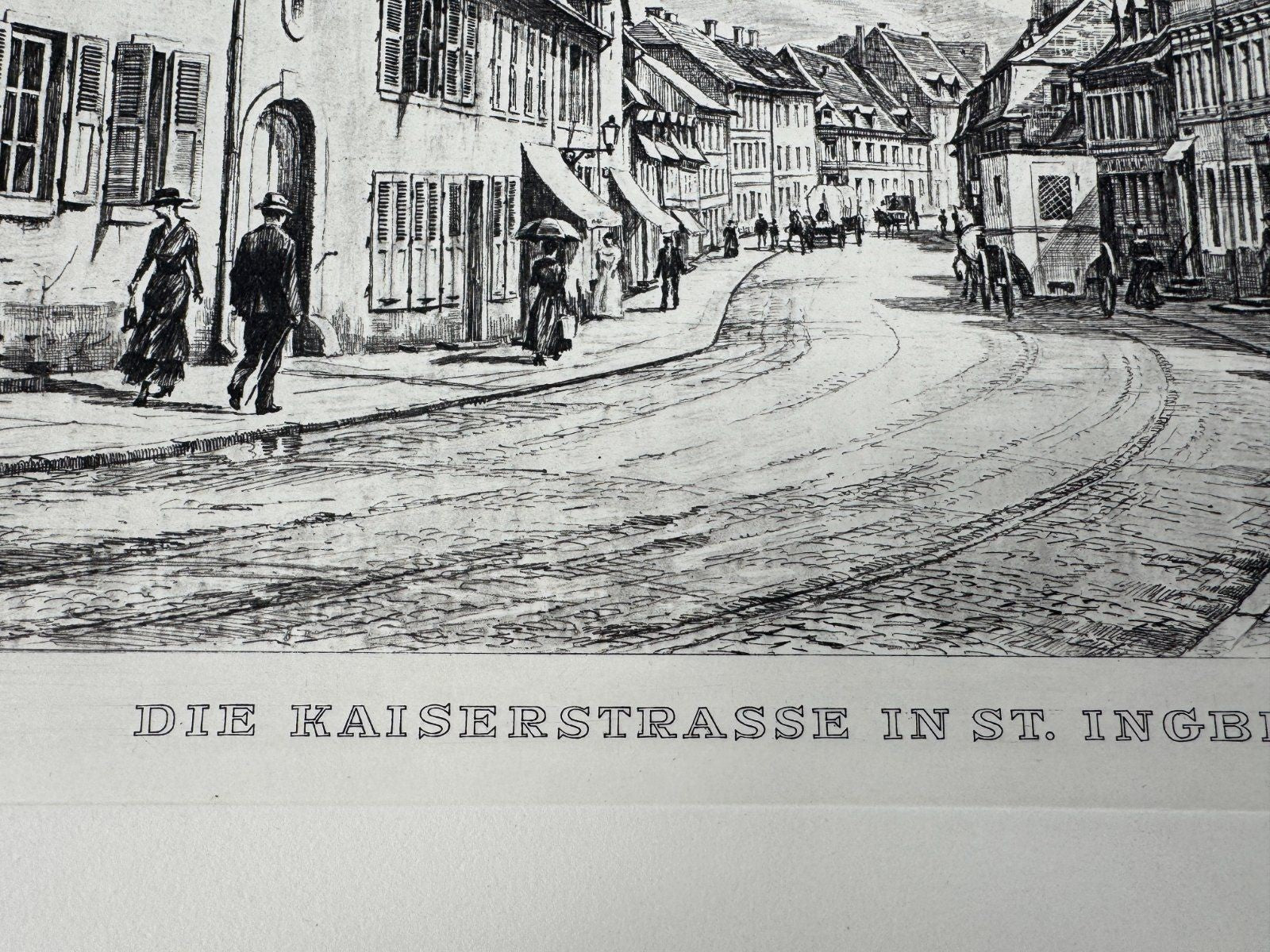* HEINZ WEHLISCH RADIERUNG KAISERSTRASSE ST INGBERT ANSICHT SIGNI