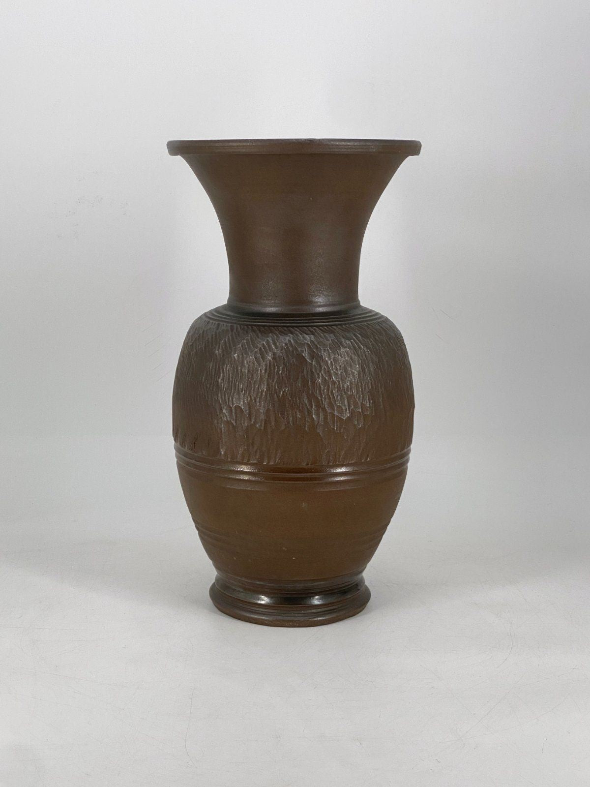 * GROßE STUDIOKERAMIK VASE BRAUN BODENVASE 49cm VINTAGE 70er