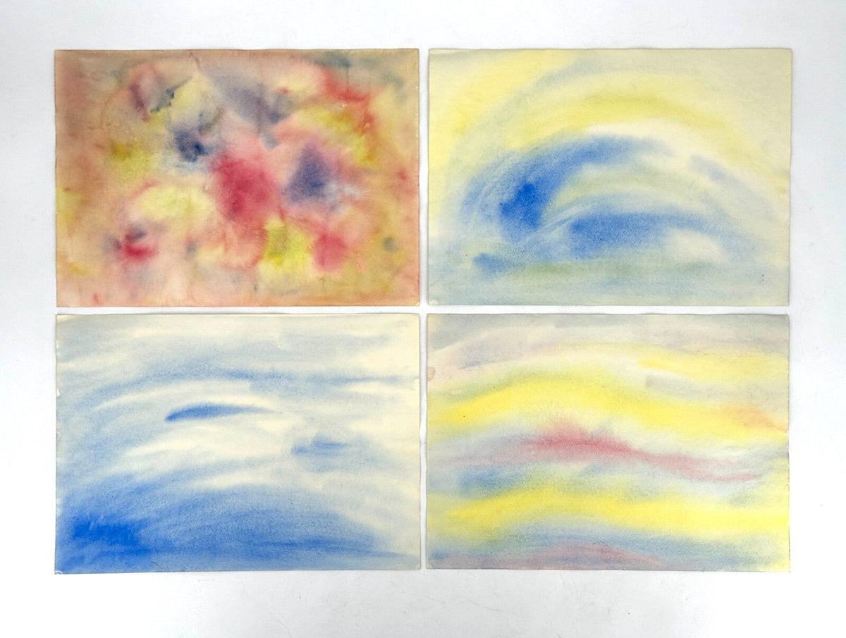 *15x GEMÄLDE AQUARELL NATUR BLUMEN LANDSCHAFT ABSTRAKT FARBENFROH