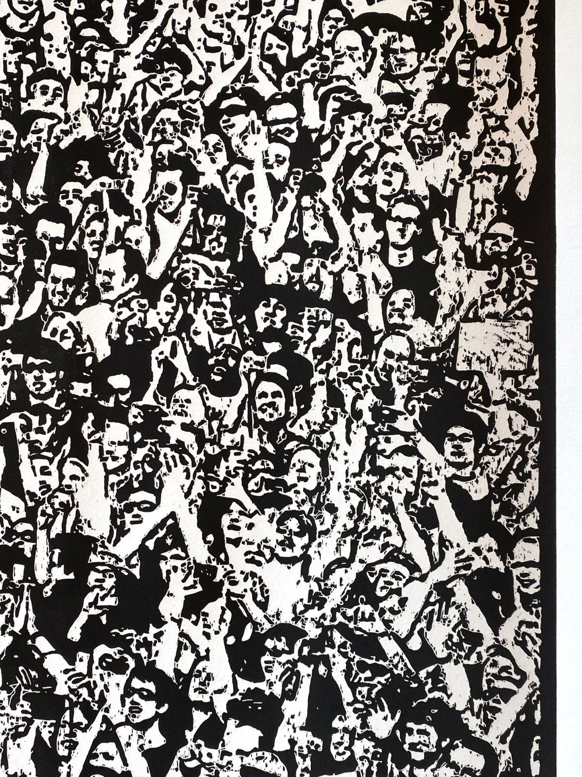 *XXL HOLZSCHNITT JÜRGEN CHRIST OBAMA IN BERLIN 2009 STEFAN THIEL
