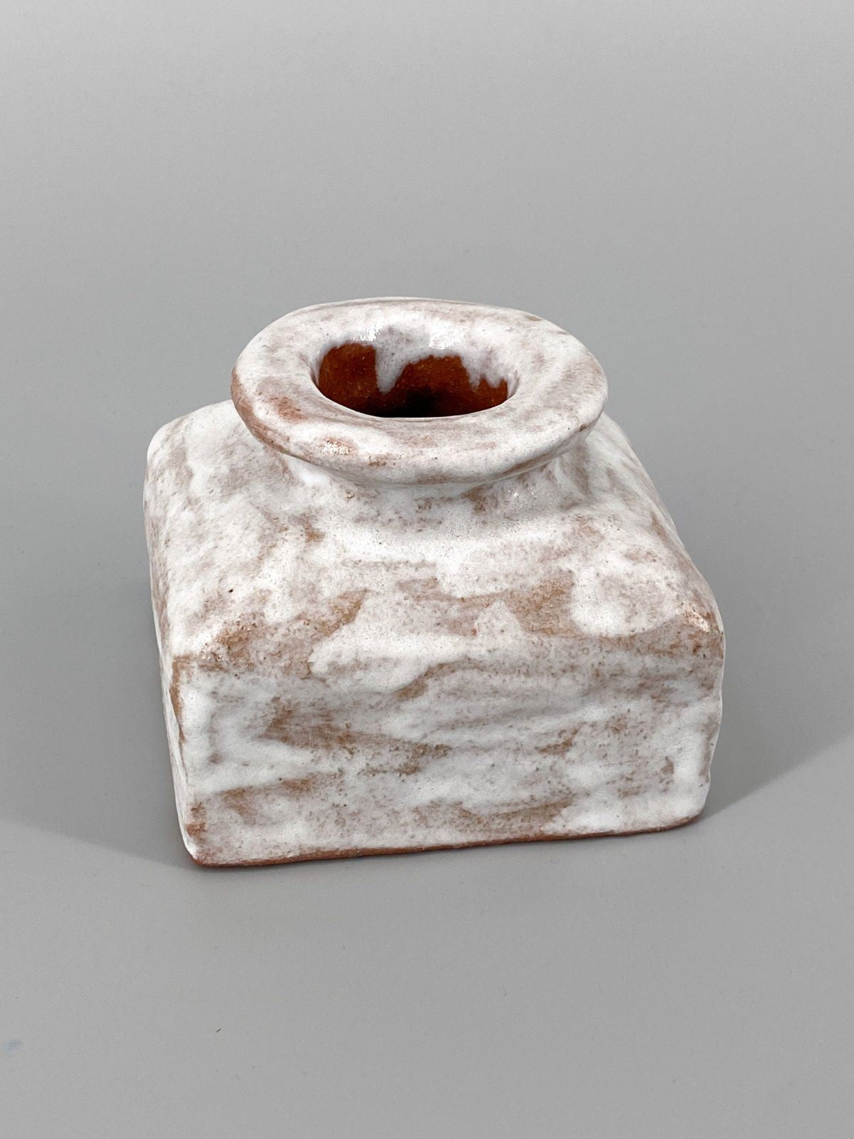 * STUDIOKERAMIK VASE FAT LAVA LAUFGLASUR SIGNIERT POTTERY 70er
