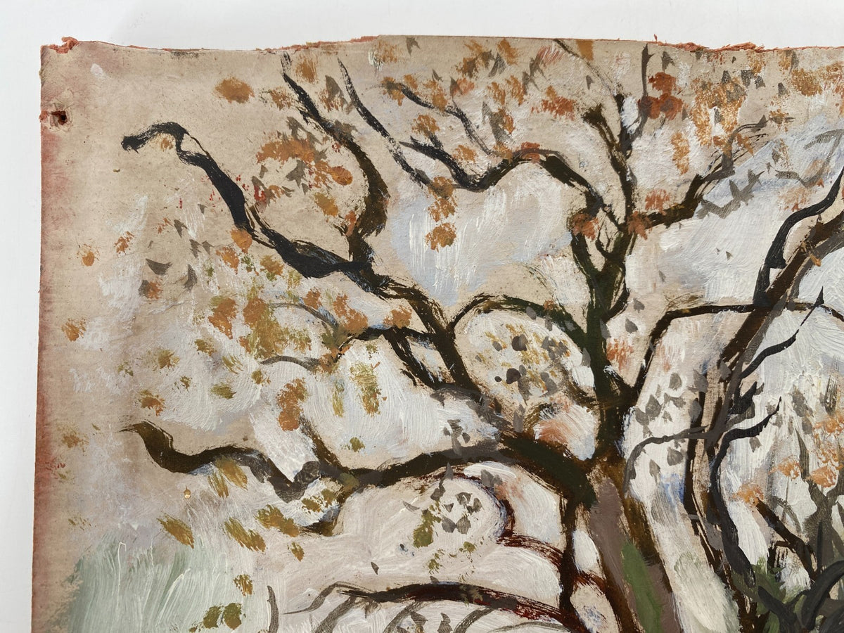 *ÖLGEMÄLDE SONNENSCHEIN IM HERBST VOIGTLÄNDER 1942 IMPRESSIONISMUS BAUM UNIKAT