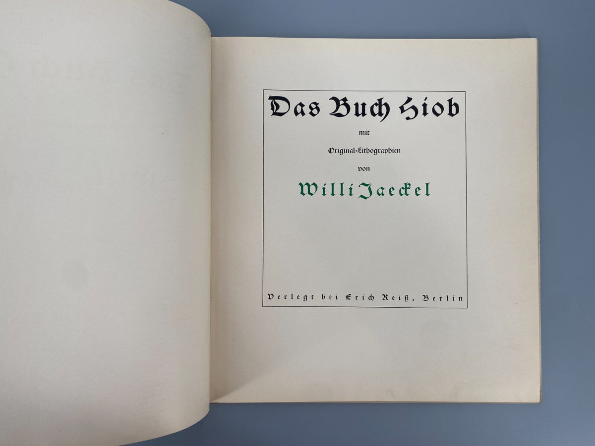 * DAS BUCH HIOB ORIGINAL LITHOGRAPHIEN WILLI JAECKEL 1917 NUMMERIERT 167