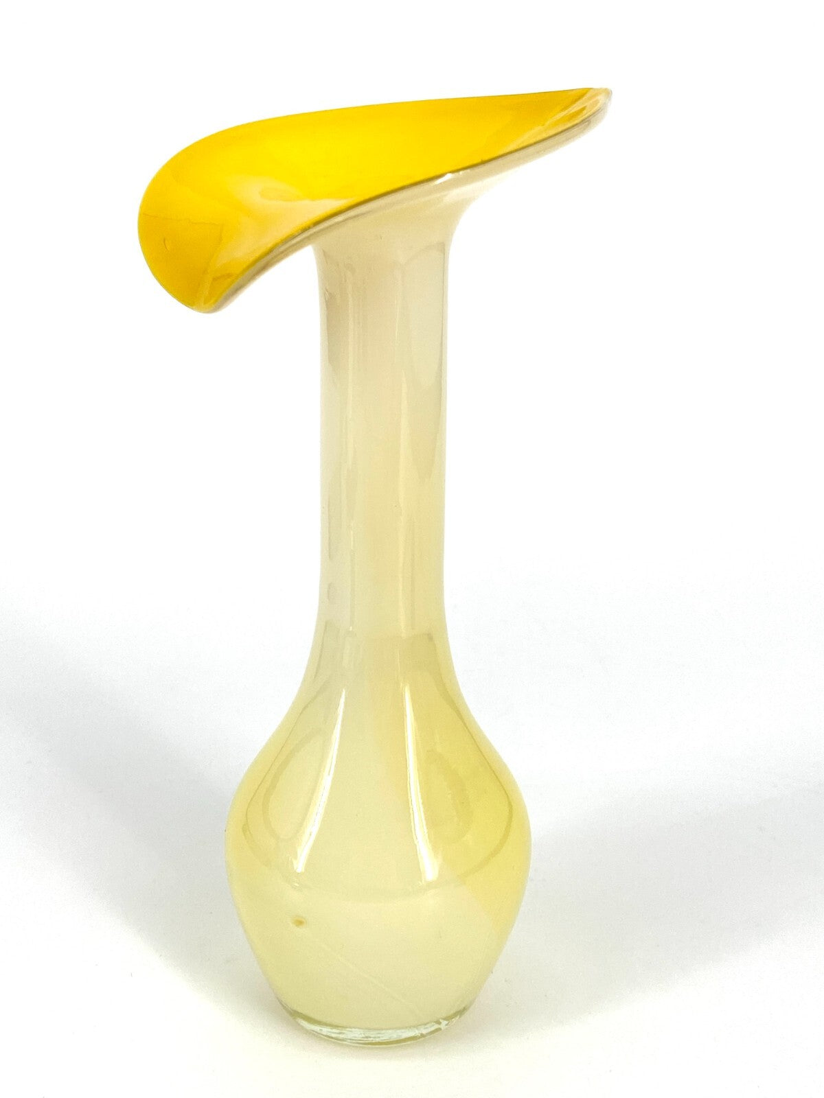 * VASE GLAS JACK IN THE PULPIT GELB 60ER MURANO LILY FLORAL
