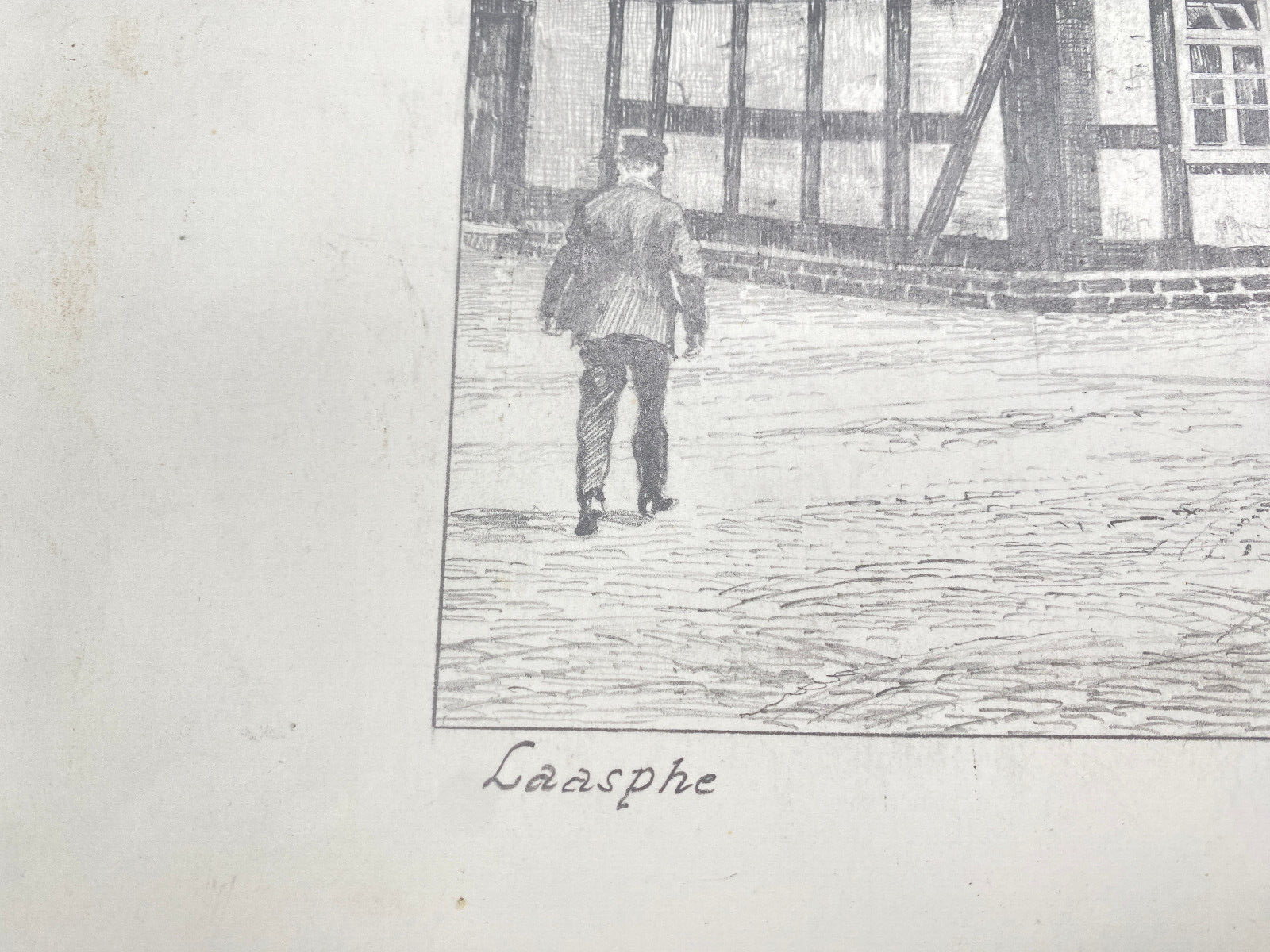 DEUTSCHER KÜNSTLER HEINZ WEHLISCH ZEICHNUNG BAD LAASPHE HANDSIGNIERT