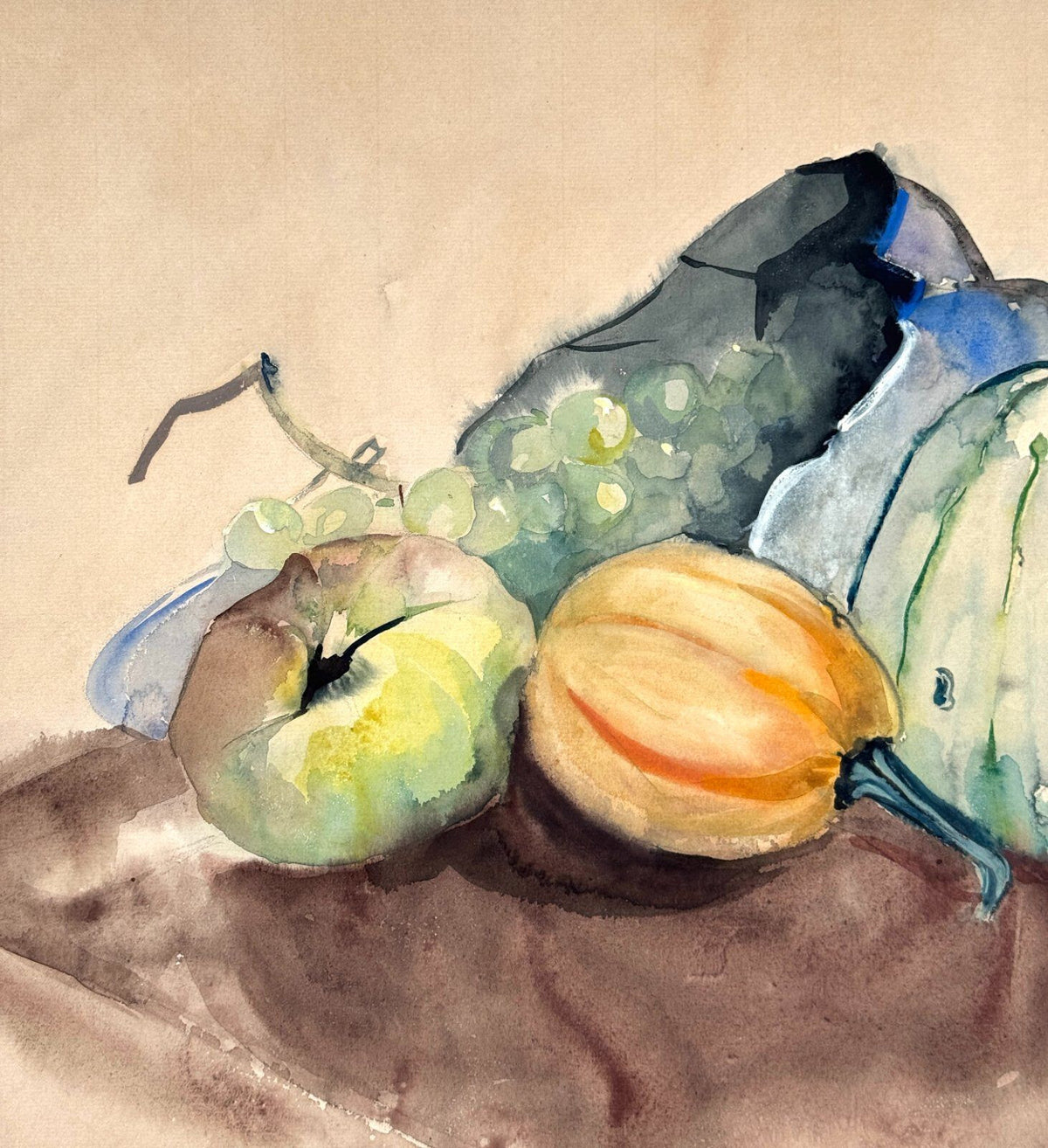*GEMÄLDE STILLEBEN FRUCHT MELONE HELENA GEESE SIGNIERT 1934