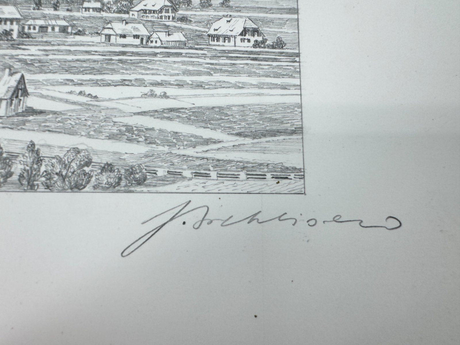 * HEINZ WEHLISCH ZEICHNUNG HINTERZARTEN UM 1890 ANSICHT SIGNIERT