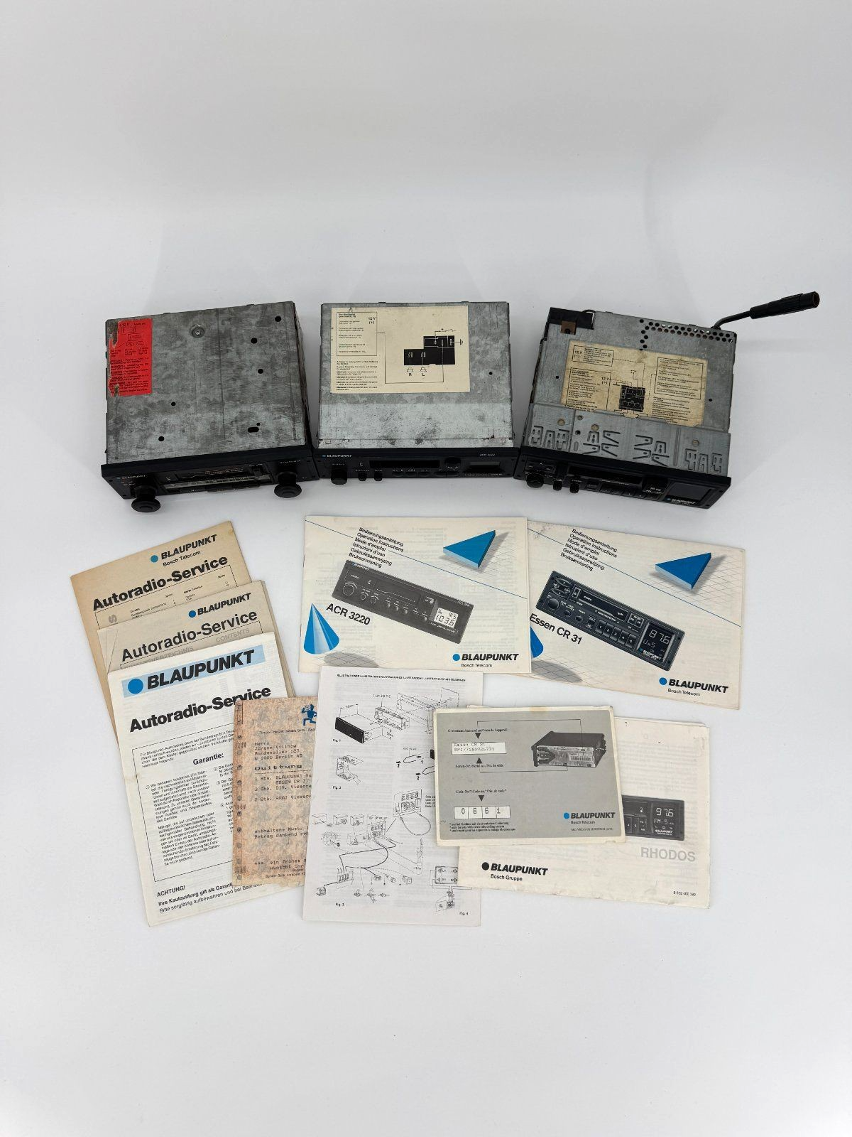 3x BLAUPUNKT AUTORADIO MANNHEIM 24 ACR 3220 ESSEN CR31 OLDTIMER