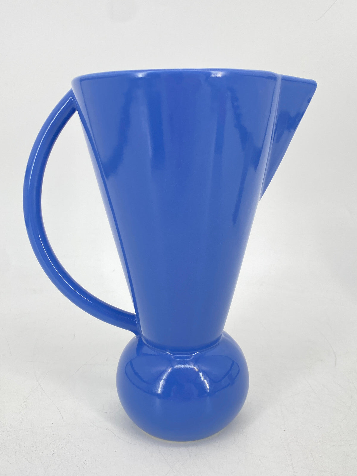 * KERAMIK 80ER JAHRE KRUG KARAFFE VASE BLAU GRAU VINTAGE POST MODERN