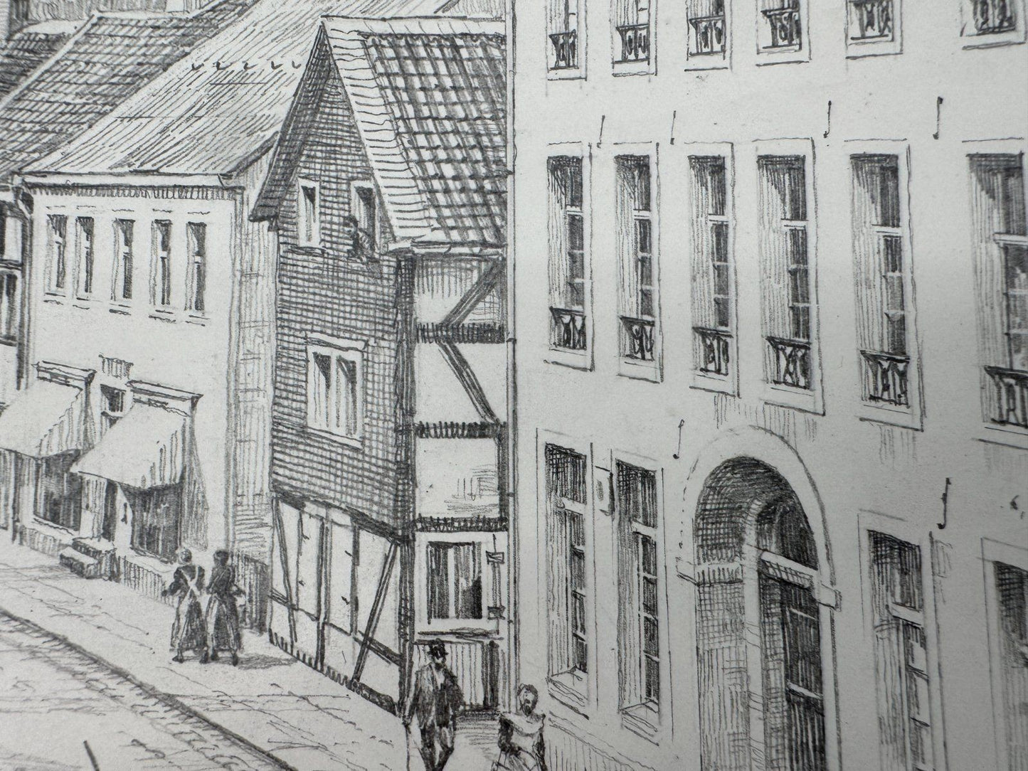 * HEINZ WEHLISCH ZEICHNUNG HELLENTHAL UM 1914 ANSICHT SIGNIERT
