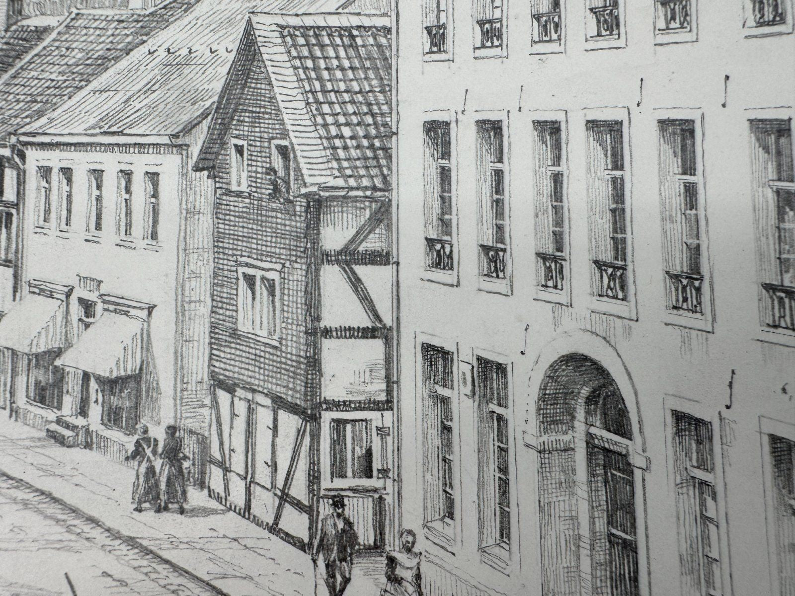 * HEINZ WEHLISCH ZEICHNUNG HELLENTHAL UM 1914 ANSICHT SIGNIERT