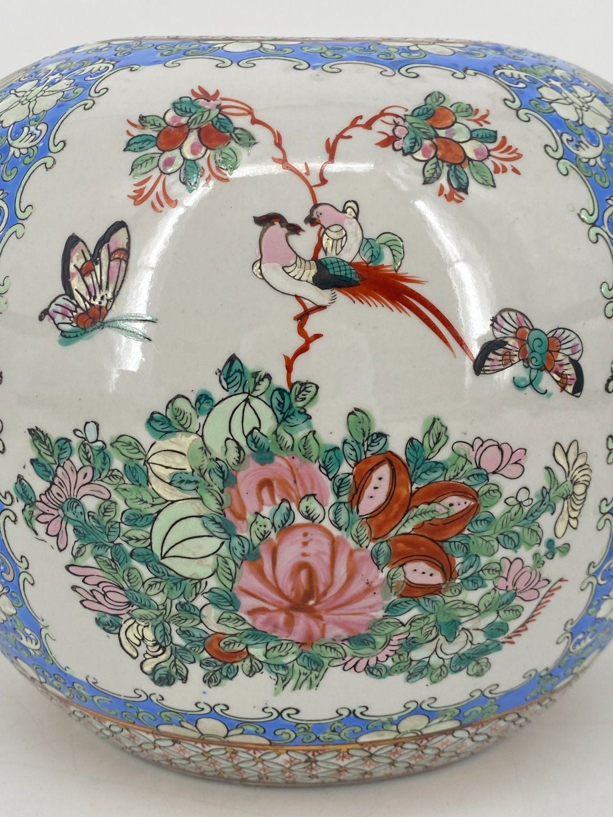 *ANTIKE CHINESISCHE VASE DETAILLIERT DEKORIERT ASIATIKA VOLKSKUNS