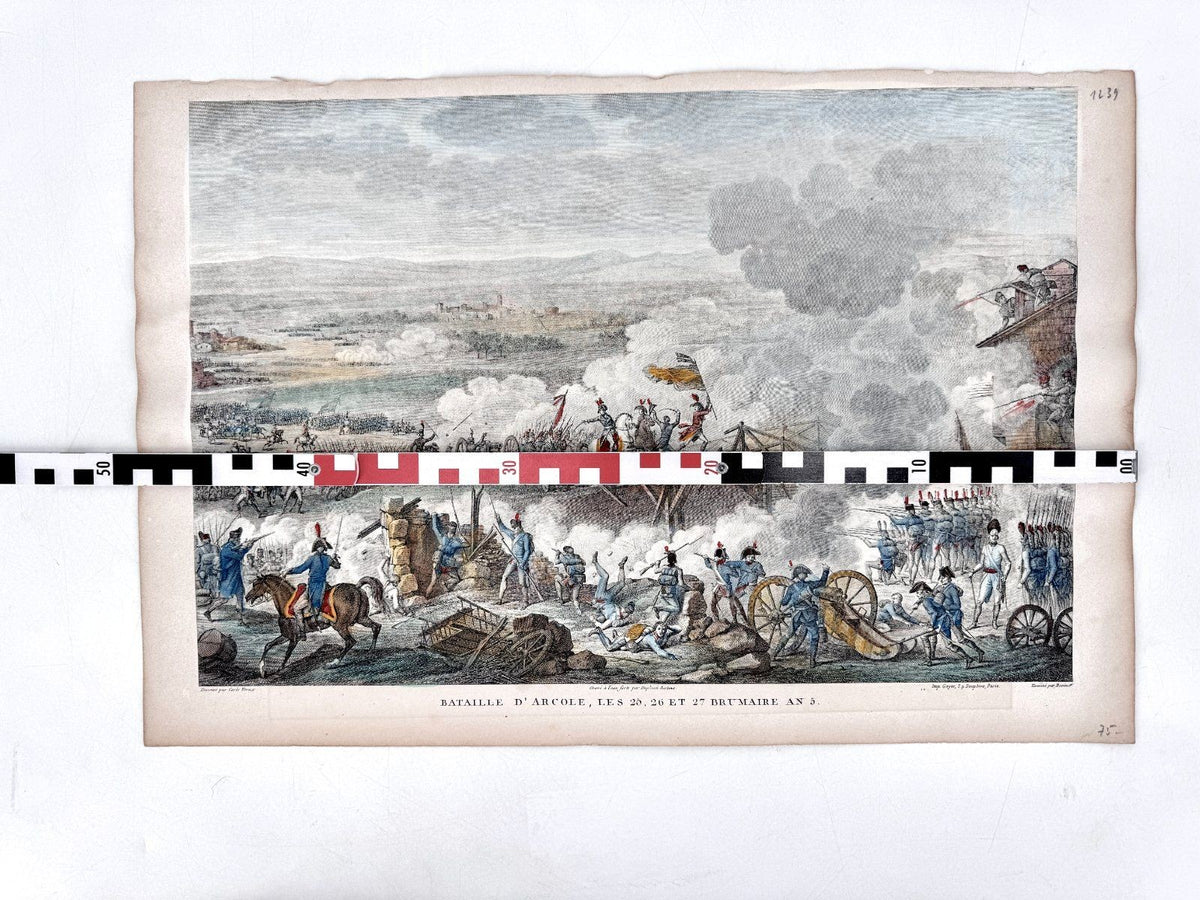 * GRAFIK RADIERUNG FRANKREICH NAPOLEON BATAILLE D’ARCOLE VERNET