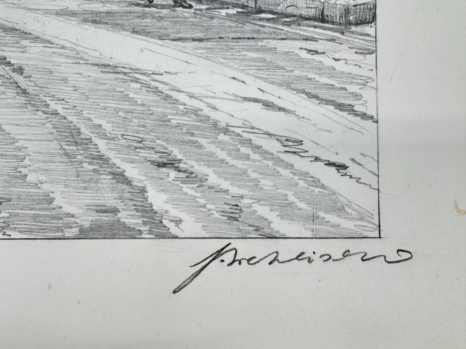 * HEINZ WEHLISCH ZEICHNUNG ERNDTEBRÜCK BERLEBURG ANSICHT SIGNIERT
