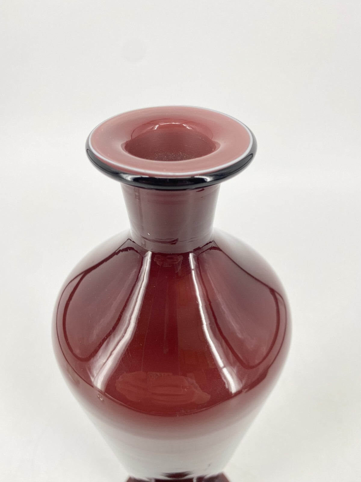 * VASE GLAS VIOLETT MAUVE AMETHYST ITALIEN VINTAGE GLASVASE BLUMENVASE ORIGINAL