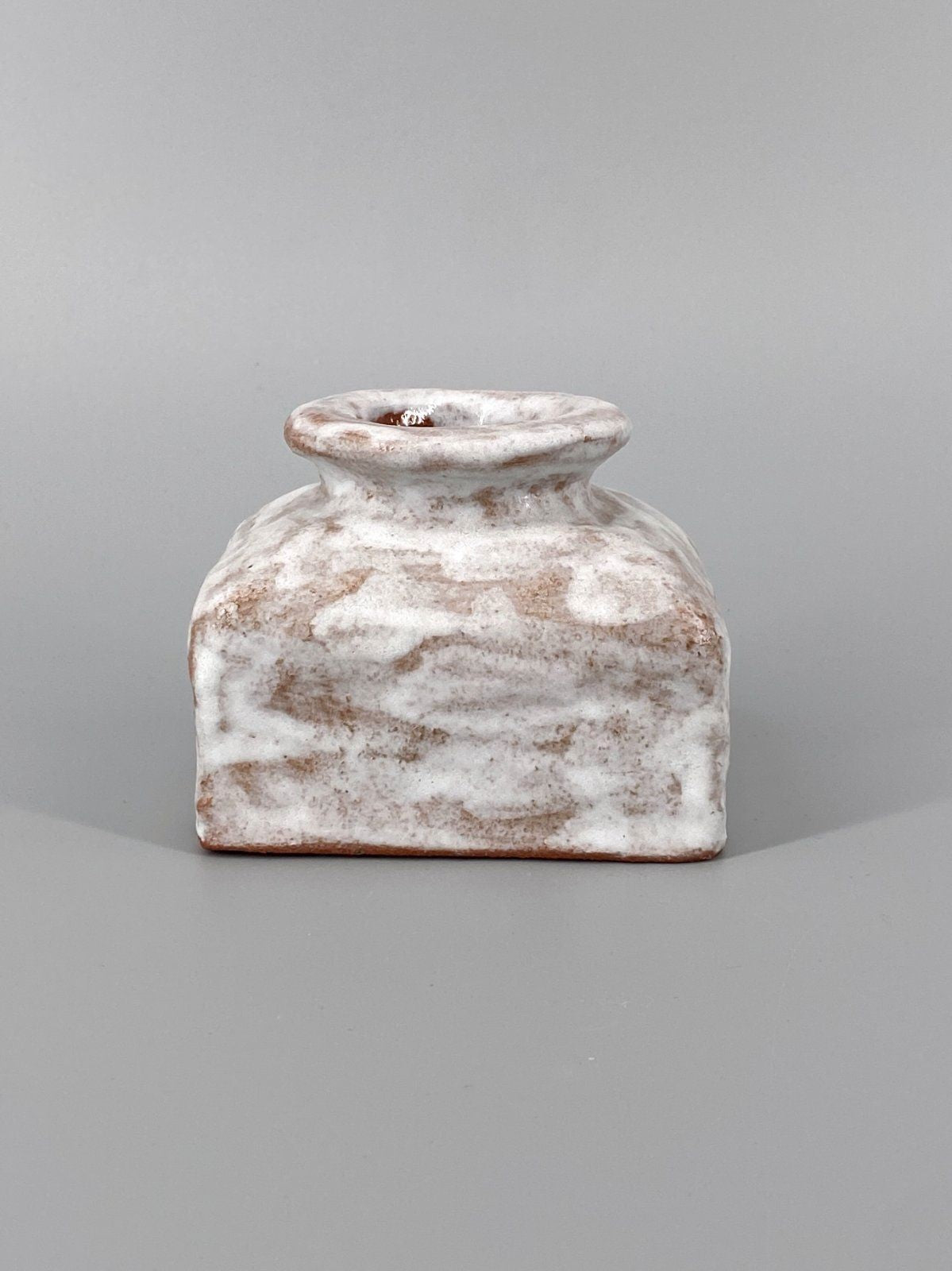 * STUDIOKERAMIK VASE FAT LAVA LAUFGLASUR SIGNIERT POTTERY 70er