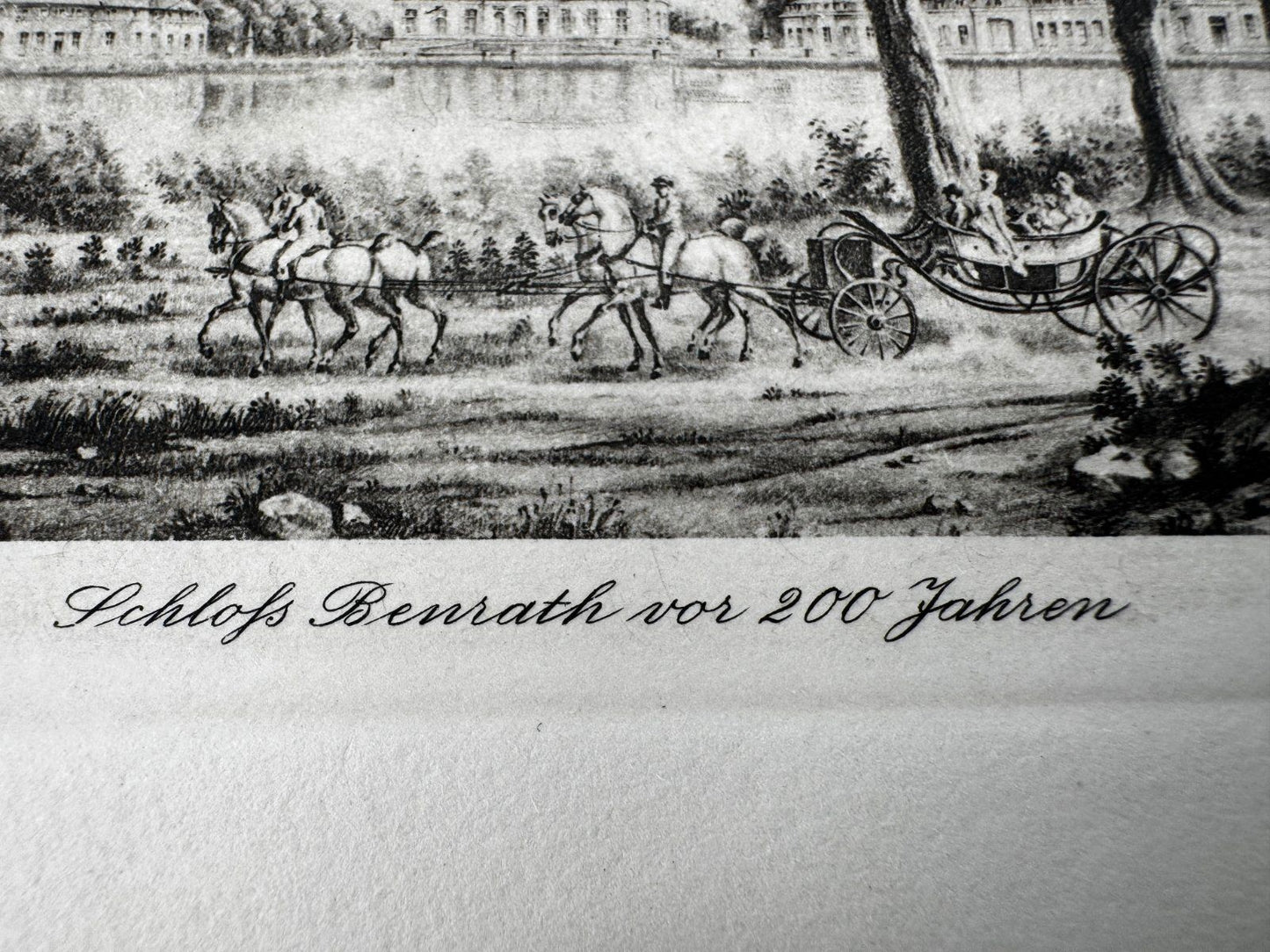 * HEINZ WEHLISCH RADIERUNG SCHLOß BENRATH ANSICHT SIGNIERT