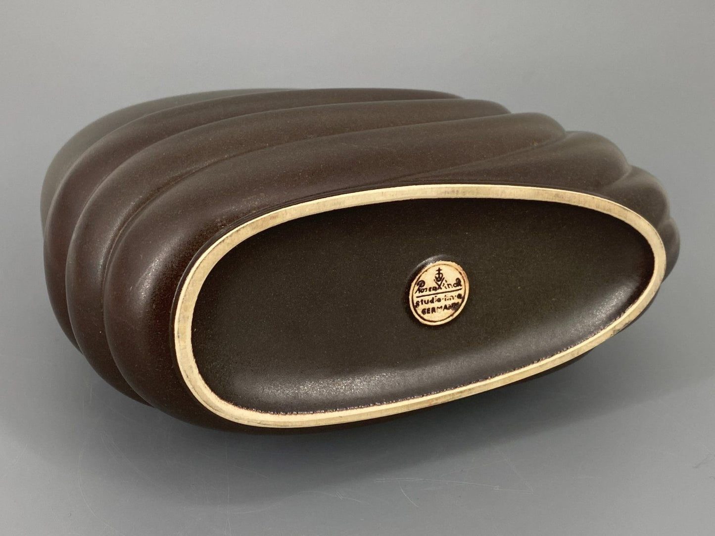 * ROSENTHAL VASE UTA FEYL BRAUN KERAMIK STUDIO LINIE 70er VINTAGE