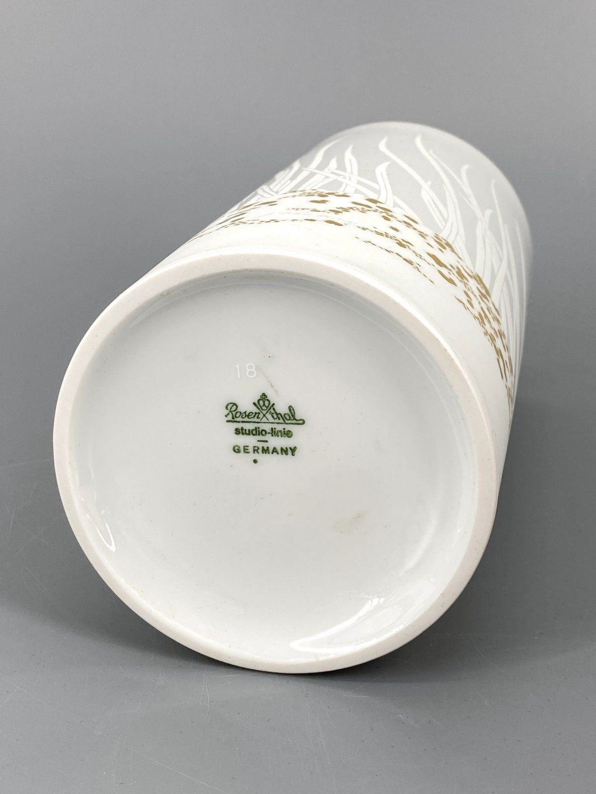 * ROSENTHAL PORZELLAN VASE WEIß GOLD GRÄSER MÜLLER BEHRENDT OVP