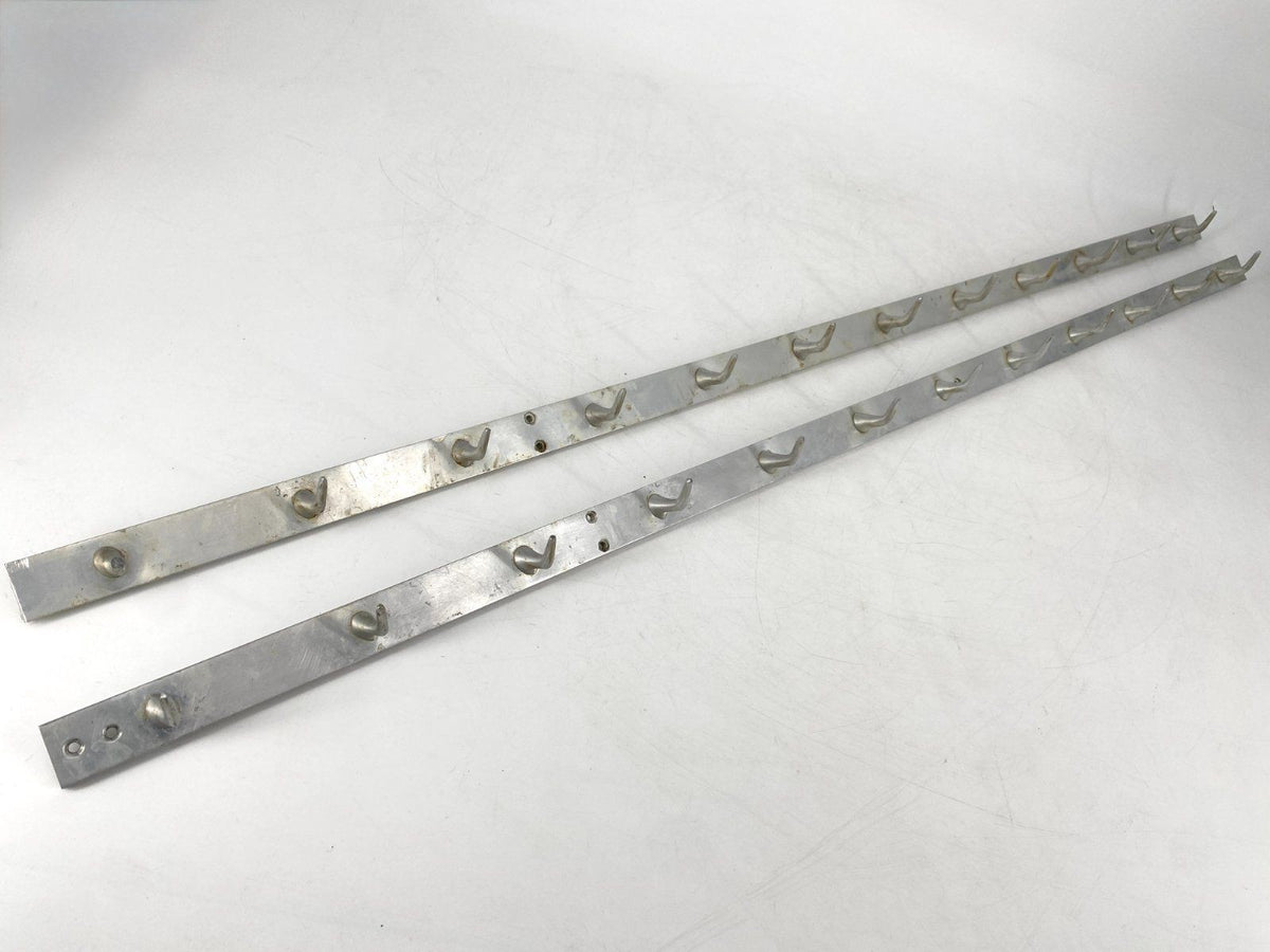 * 2x HAKENLEISTE ALUMINIUM FLEISCHER GARDEROBE WERKZEUG 24 HAKEN