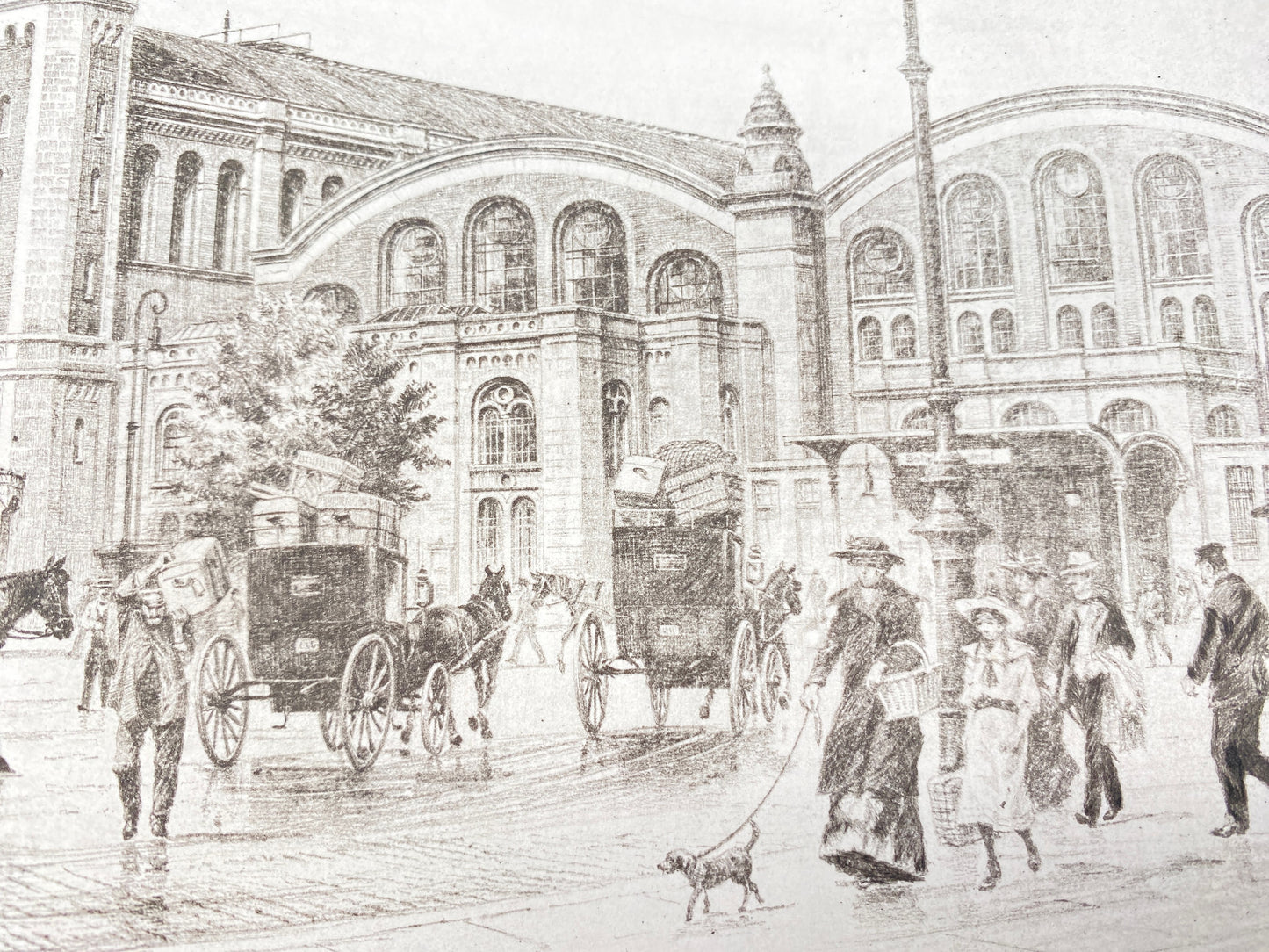 HEINZ WEHLISCH RADIERUNG BERLIN STETTINER BAHNHOF UM 1908 SIGNIERT