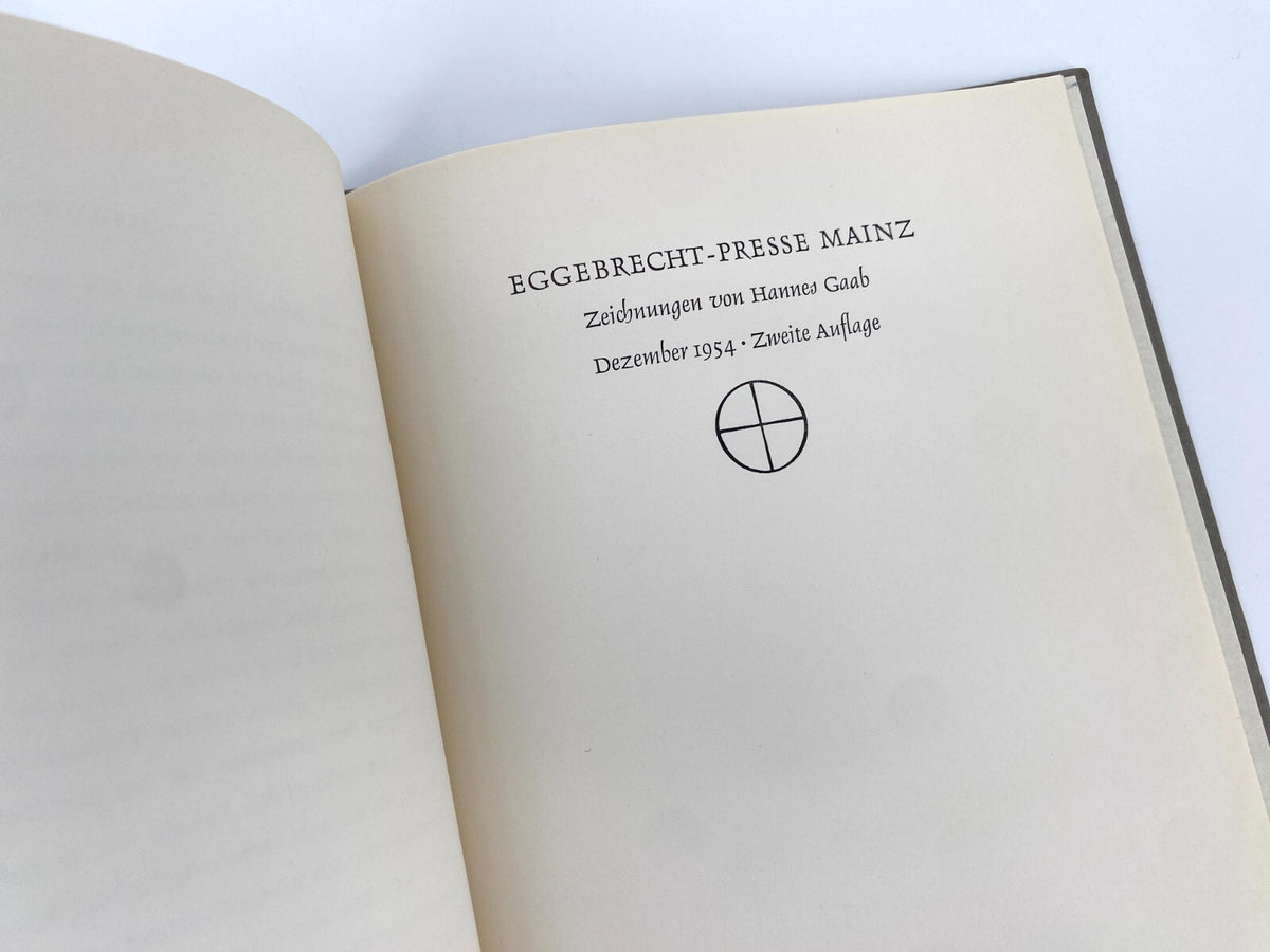 *1v2 BUCH SAPPHO MIT ZEICHNUNGEN EGGEBRECHT-PRESSE MAINZ 1954 MIT SCHUBER