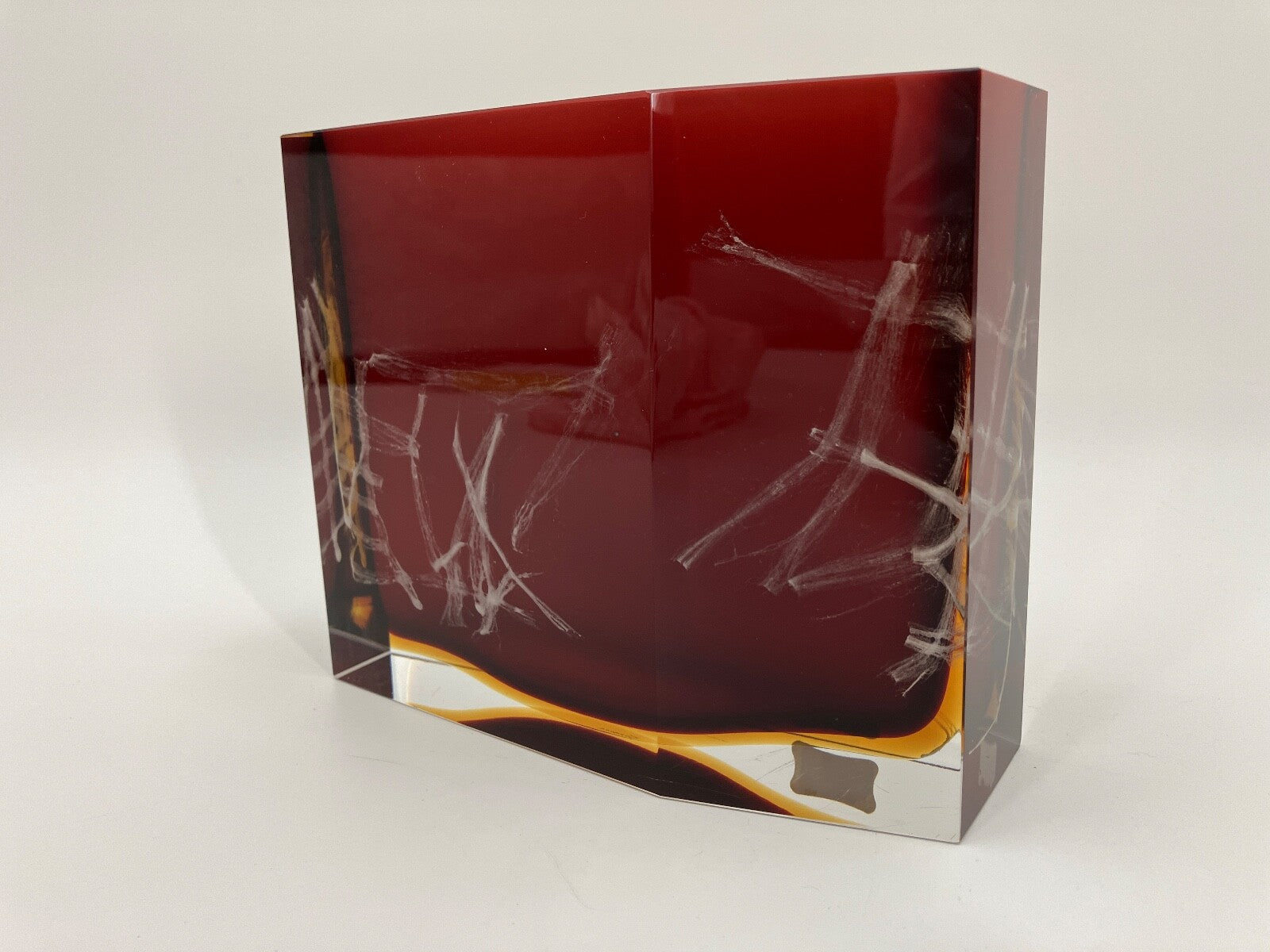 * PAVEL HLAVA VASE EGERMAN EXBOR STUDIO GLAS CZECH SOMMERSO 60er 70er