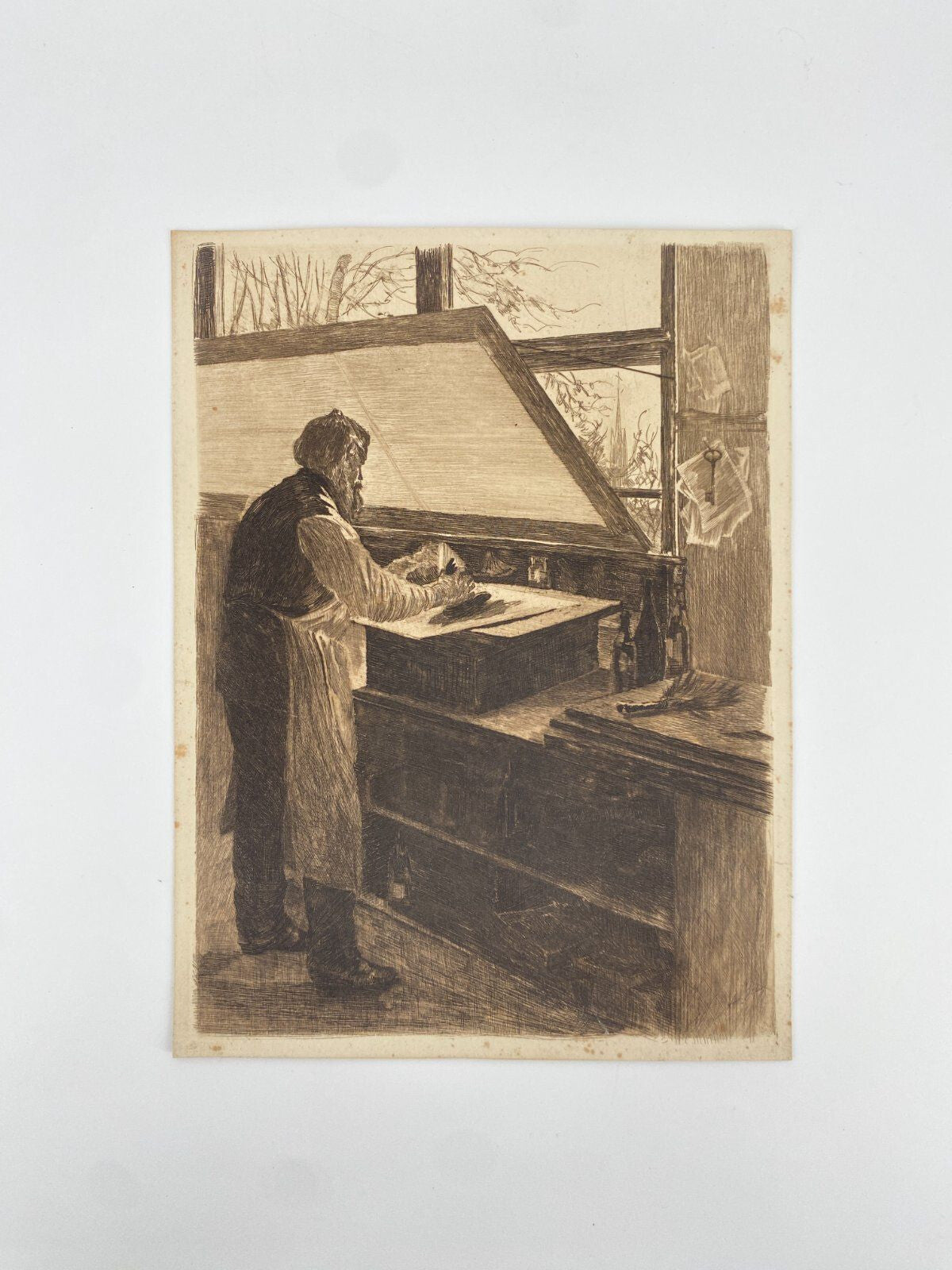 * RADIERUNG KUPFERDRUCKER DRUCK GRAFIK KALTNADEL KUNST HANDWERK