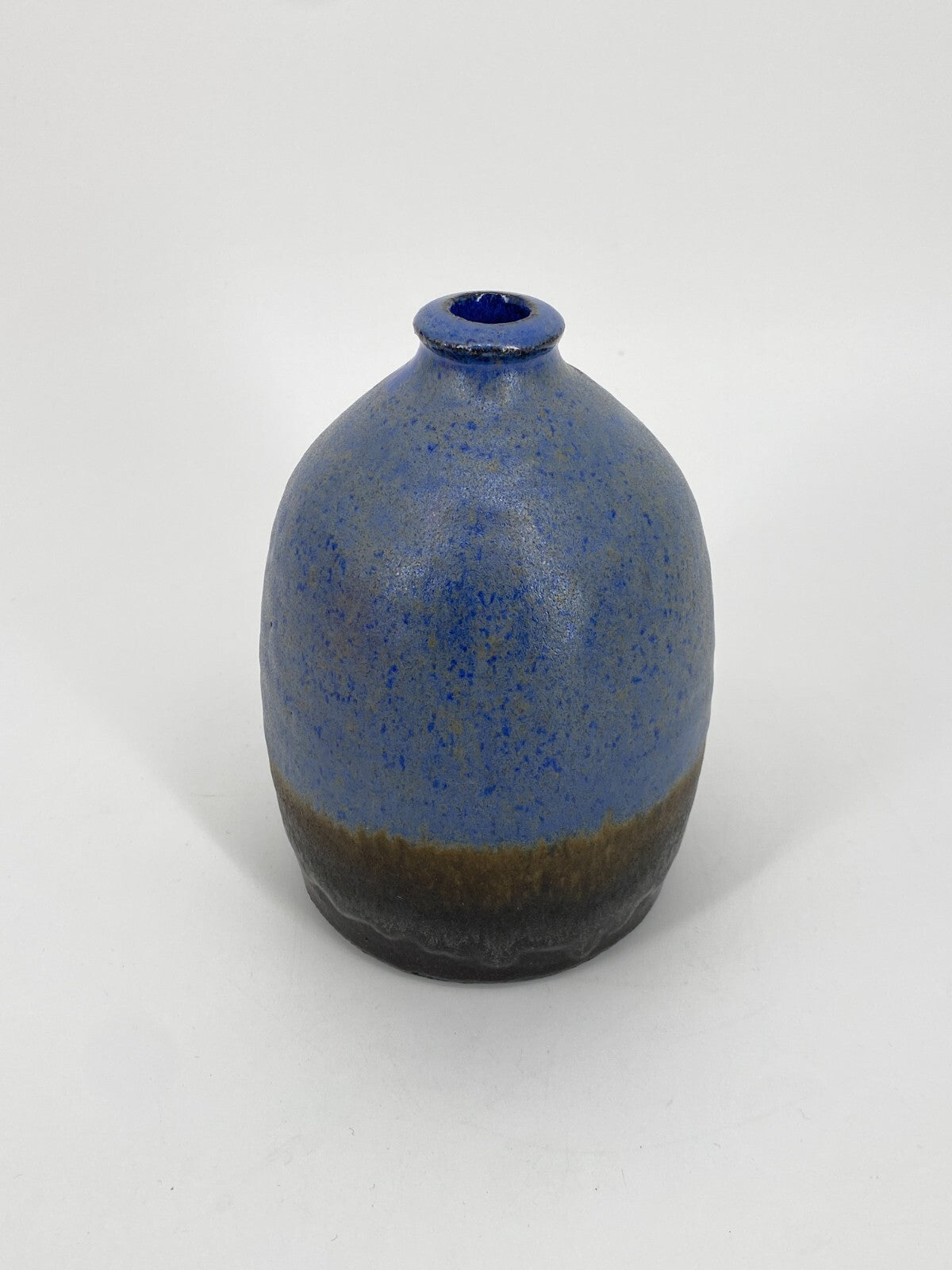 * VASE RUND BLAU HP SIGNIERT  STUDIOKERAMIK KERAMIK MID CENTURY DANISH DESIGN